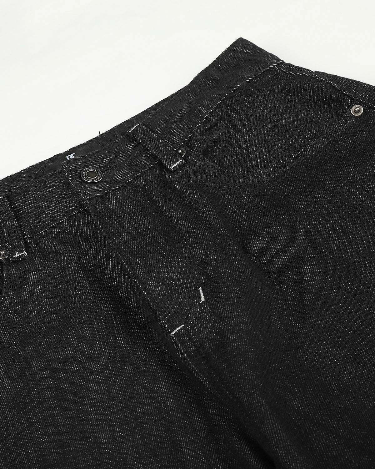 Omygoods Star Graphic Raw Barrel Jeans