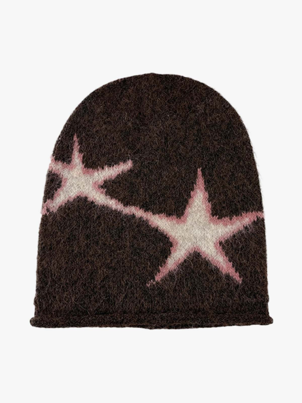 Omygoods Star Pattern Knit Beanie