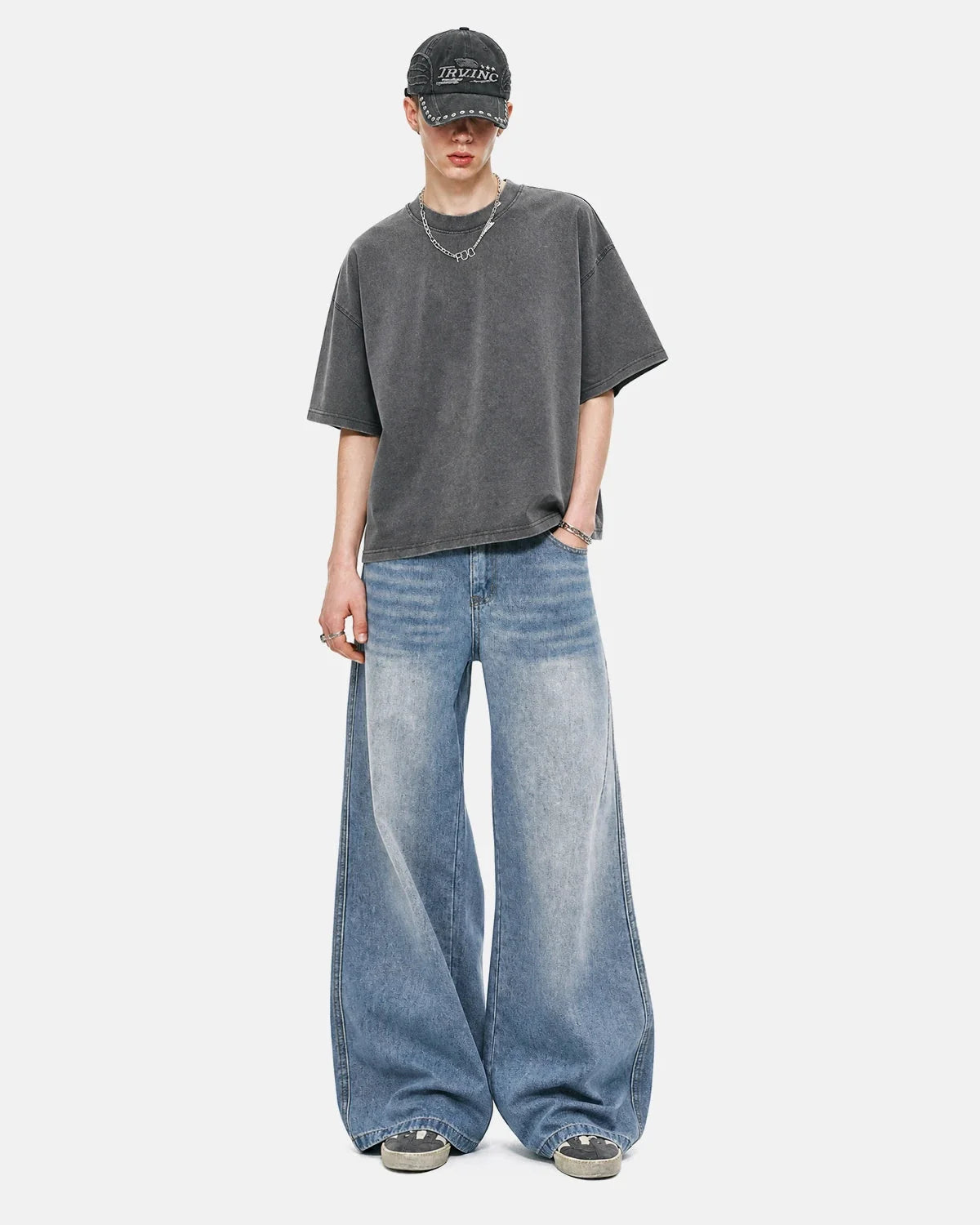 Omygoods Star Pocket Bootcut Jeans