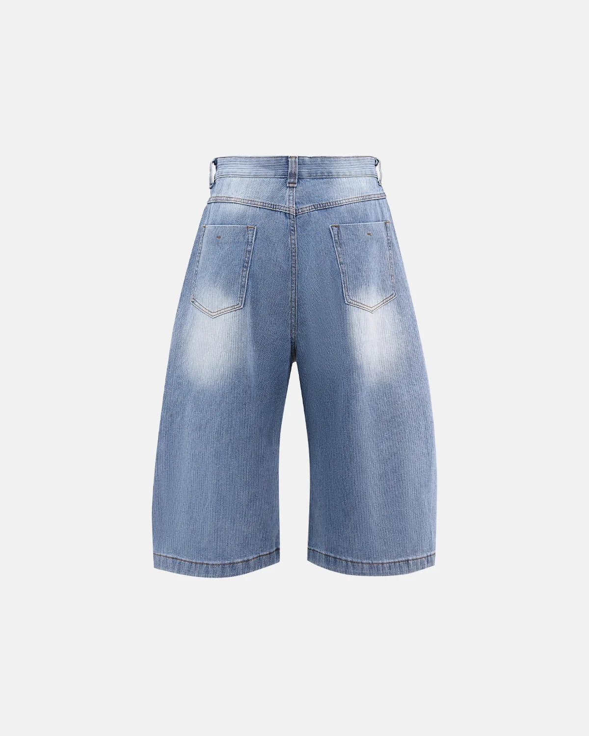 Omygoods Star Rhinestone Longline Denim Shorts