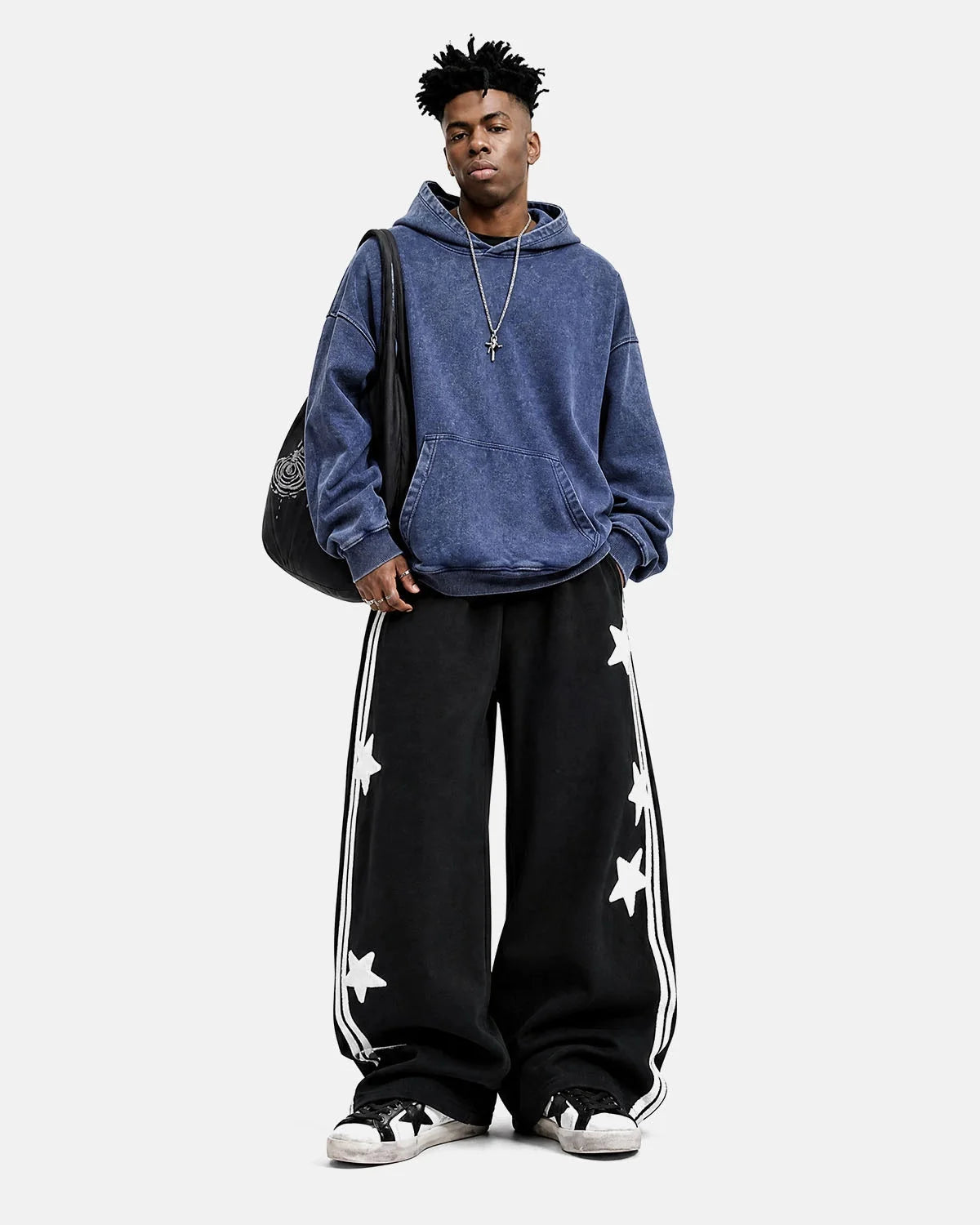Omygoods Star Stripe Barrel Sweatpants