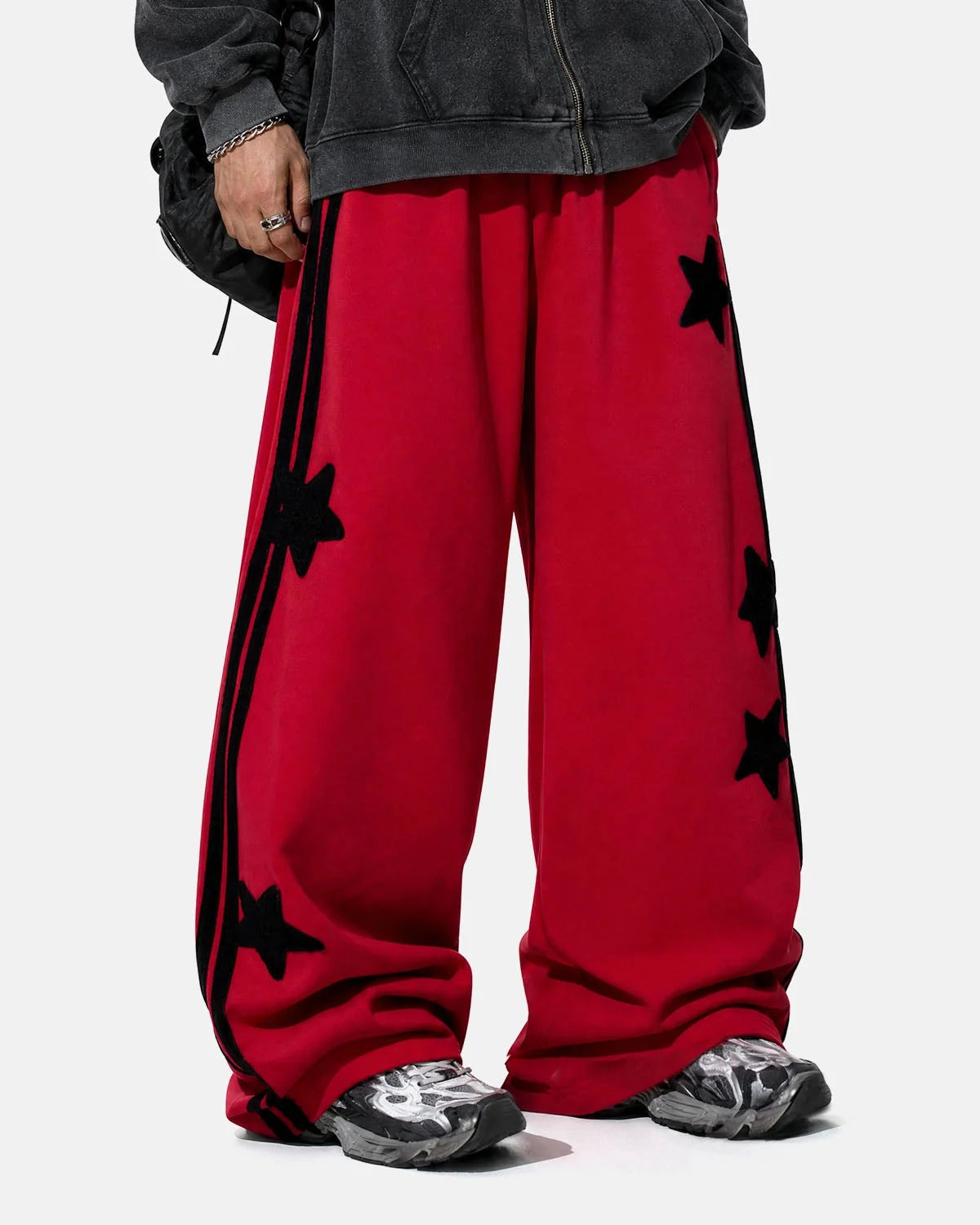 Omygoods Star Stripe Barrel Sweatpants