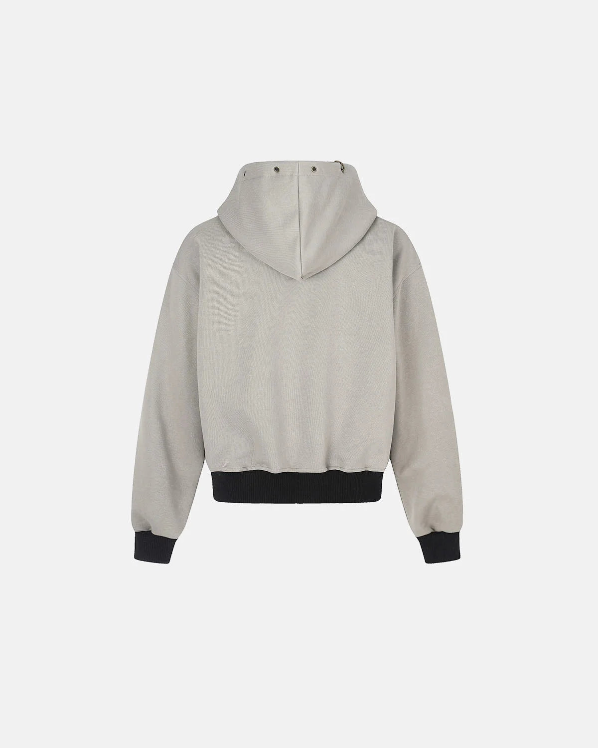 Omygoods Star Trim Graphic Boxy Zip Up Hoodie