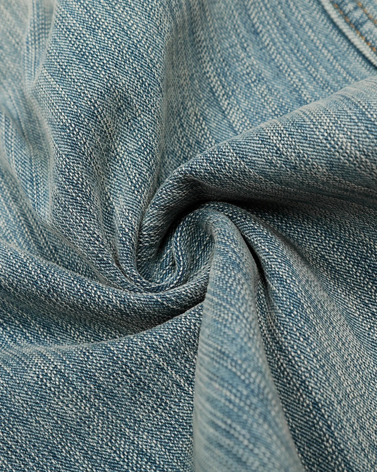 Omygoods Stitching Bamboo Weave Baggy Jeans