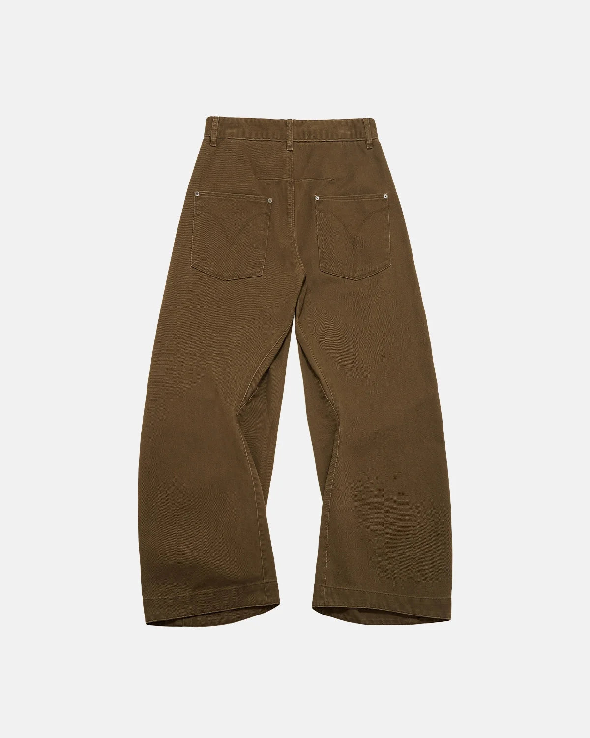 Omygoods Stitching Flare Baggy Jeans