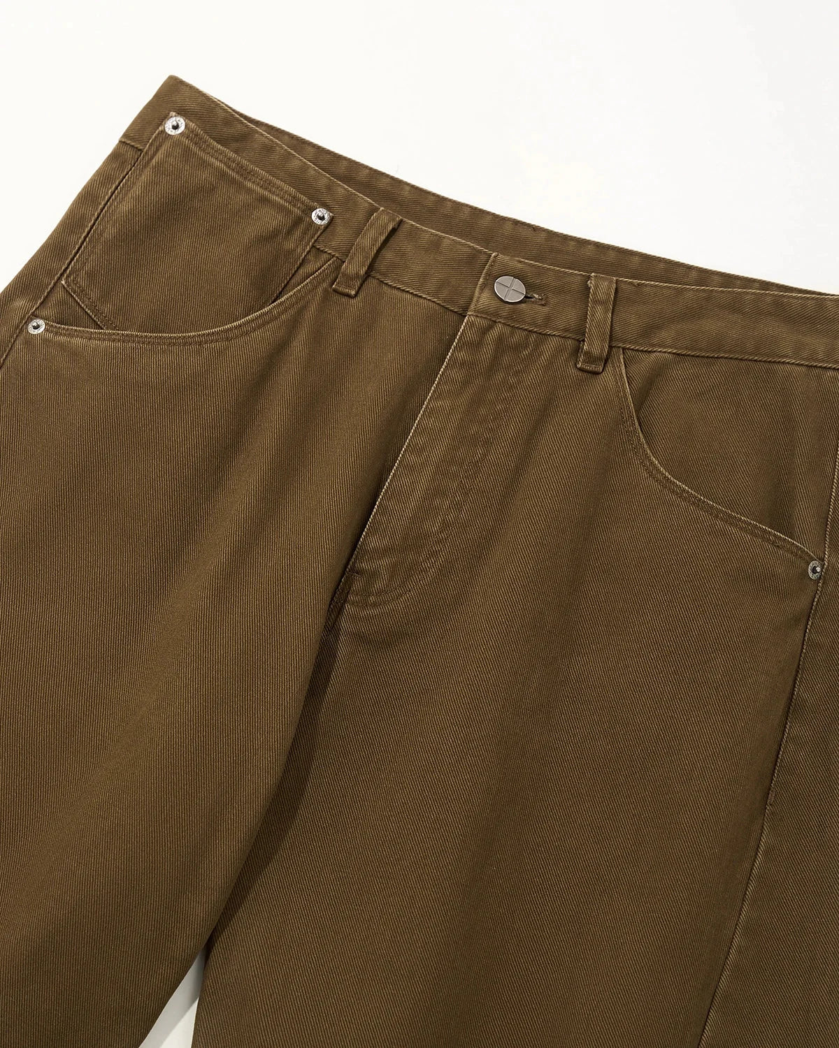 Omygoods Stitching Flare Baggy Jeans