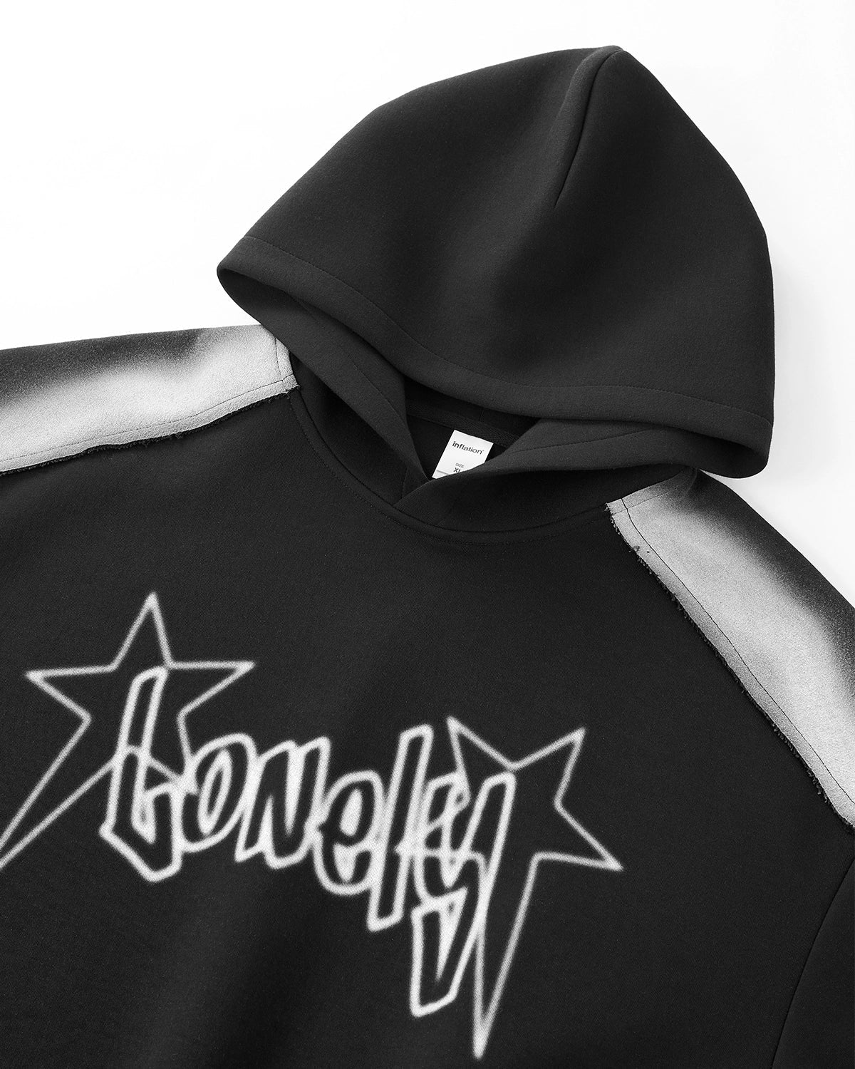 Omygoods Stitching Spray-Painted Hoodie
