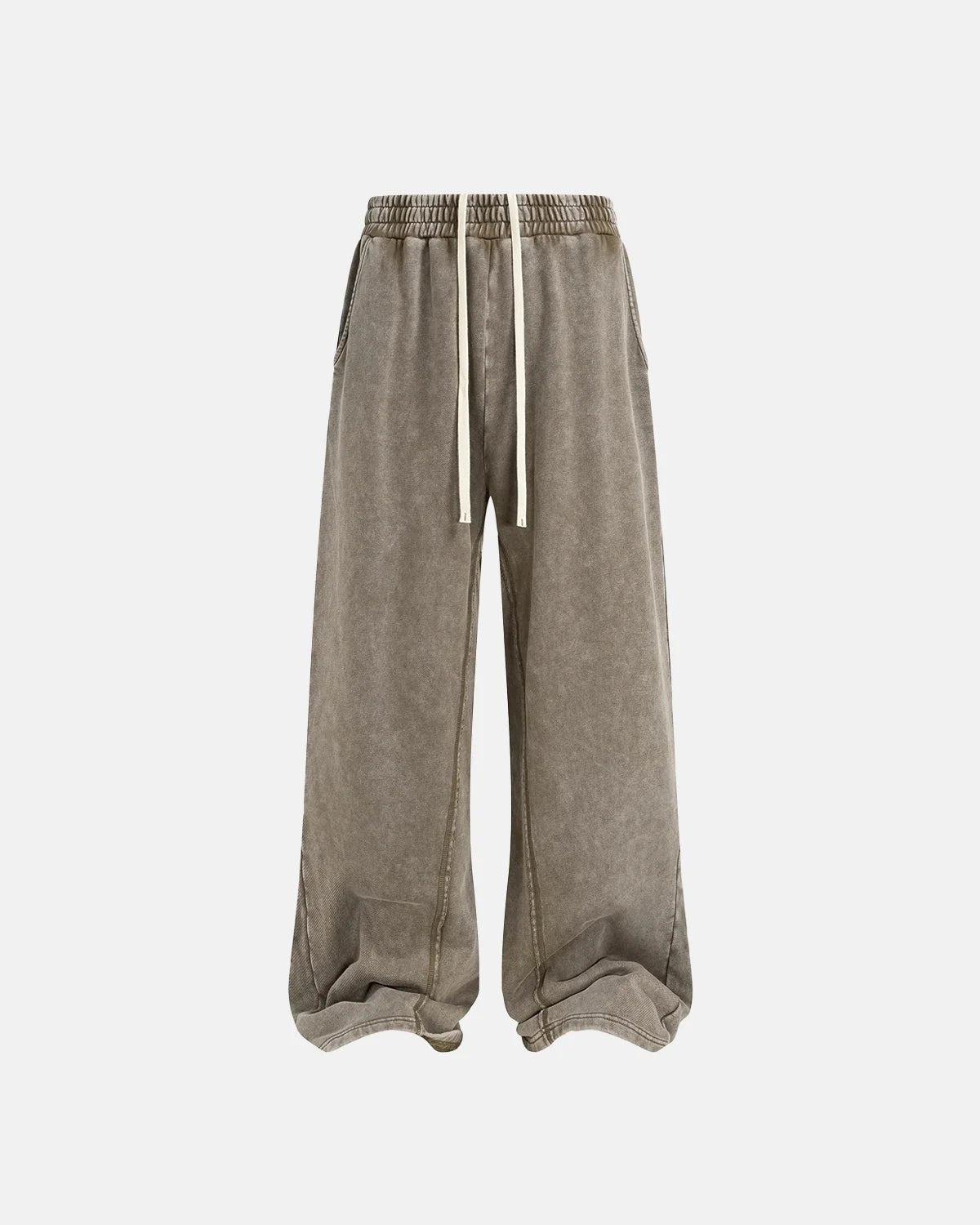 Omygoods Straight Leg Acid Wash Sweatpant