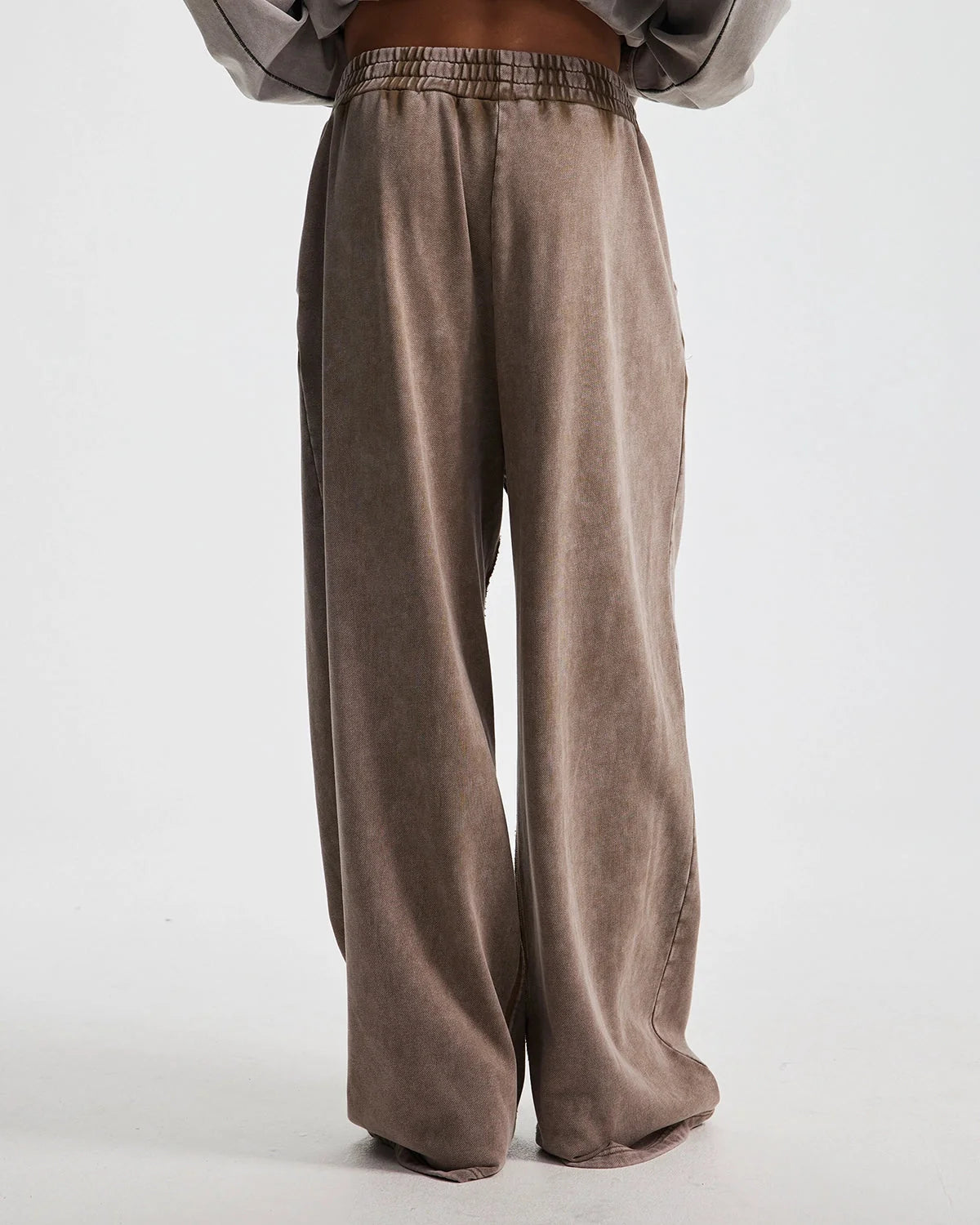 Omygoods Straight Leg Acid Wash Sweatpant