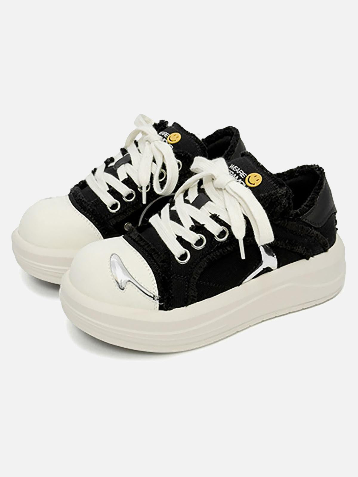 Omygoods Street Deconstructed Split Whisker Sneakers