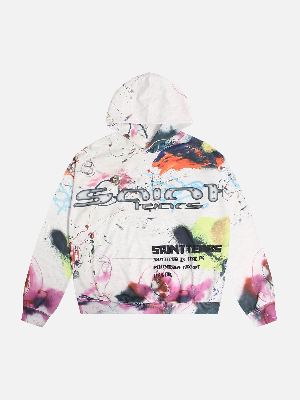Omygoods Street Graffiti Hooded Sweatshirt
