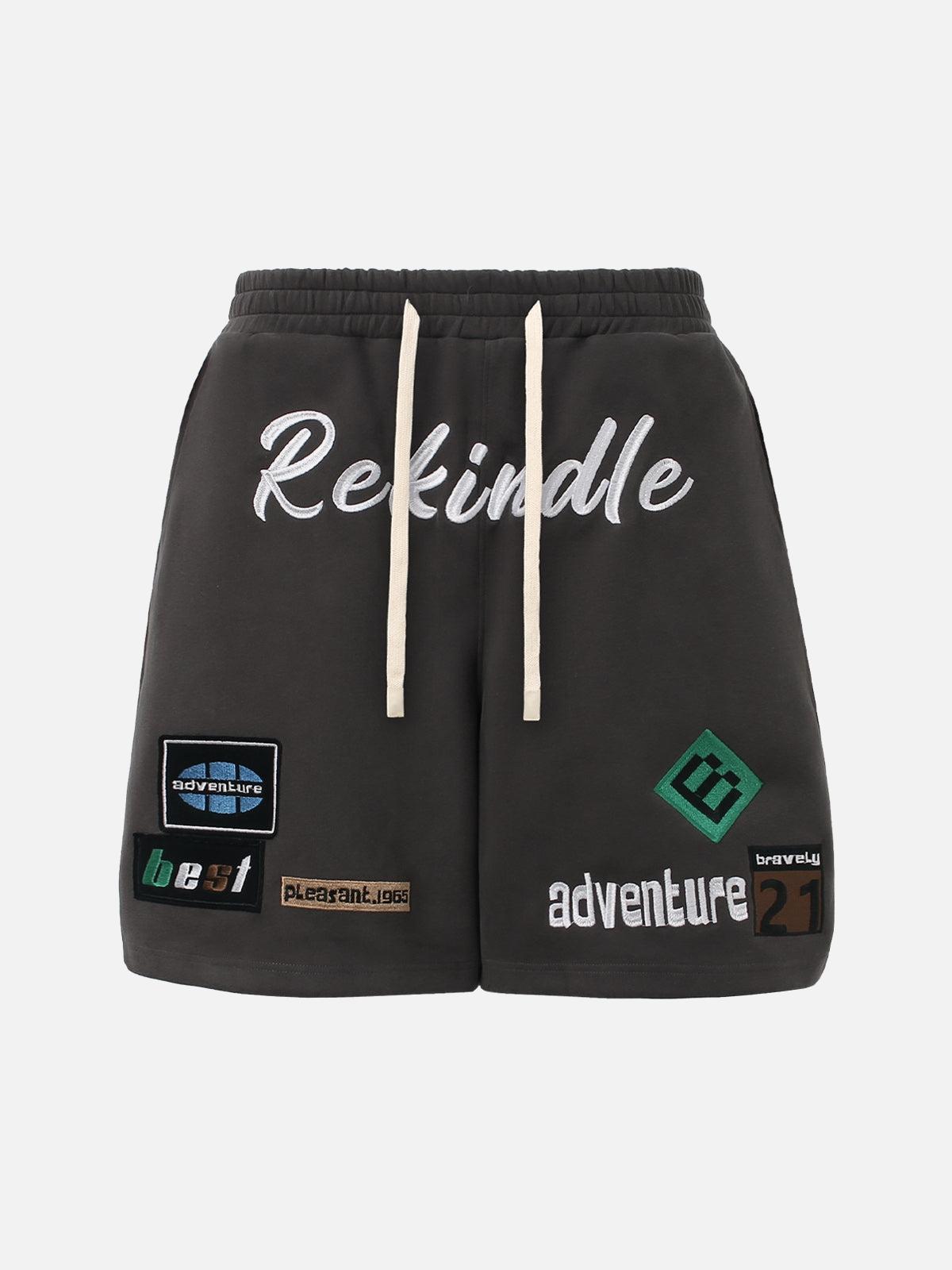 Omygoods Street Graphic Drawstring Shorts