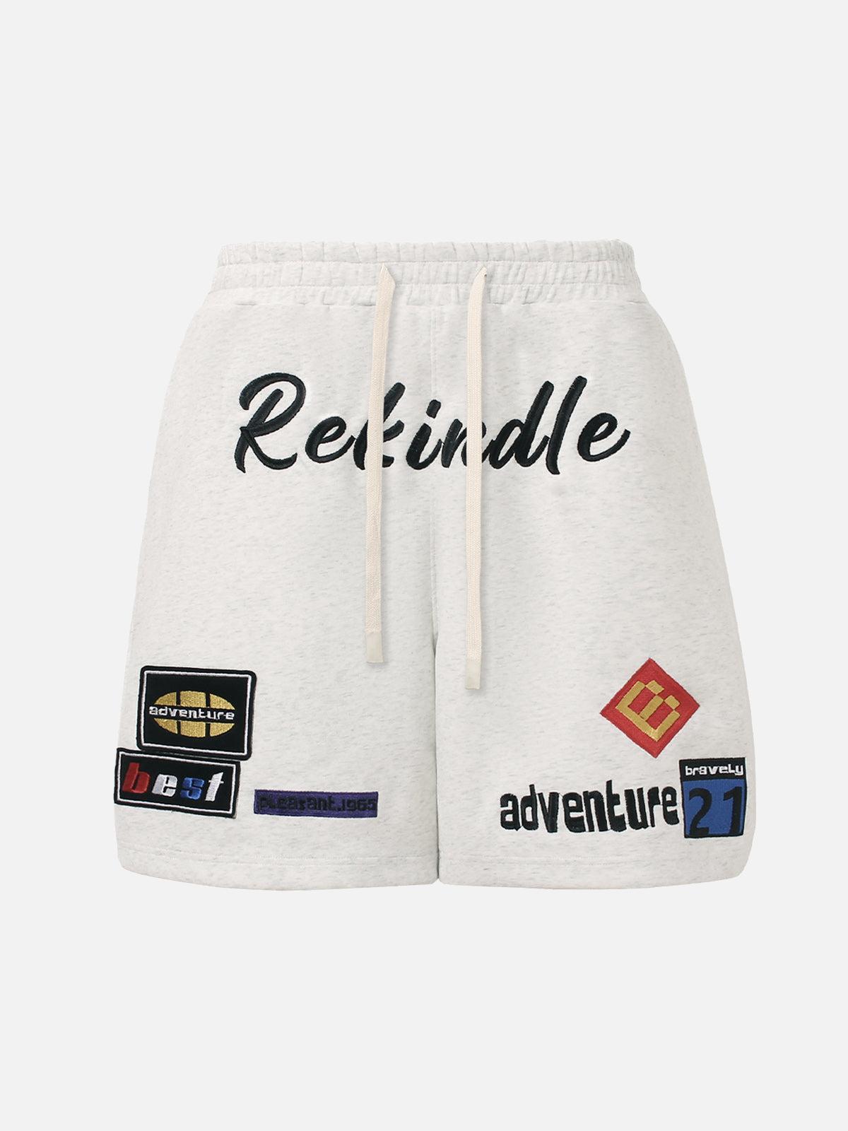 Omygoods Street Graphic Drawstring Shorts
