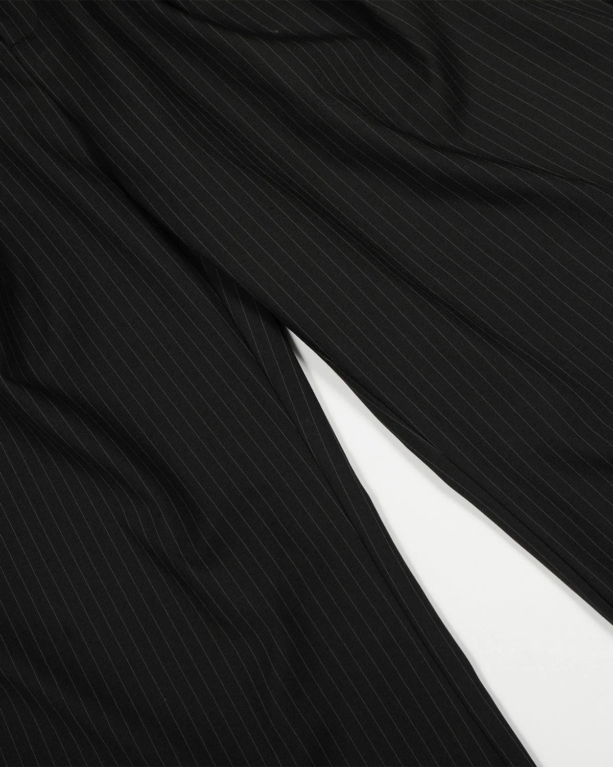 Omygoods Black Striped Barrel Suit Pant