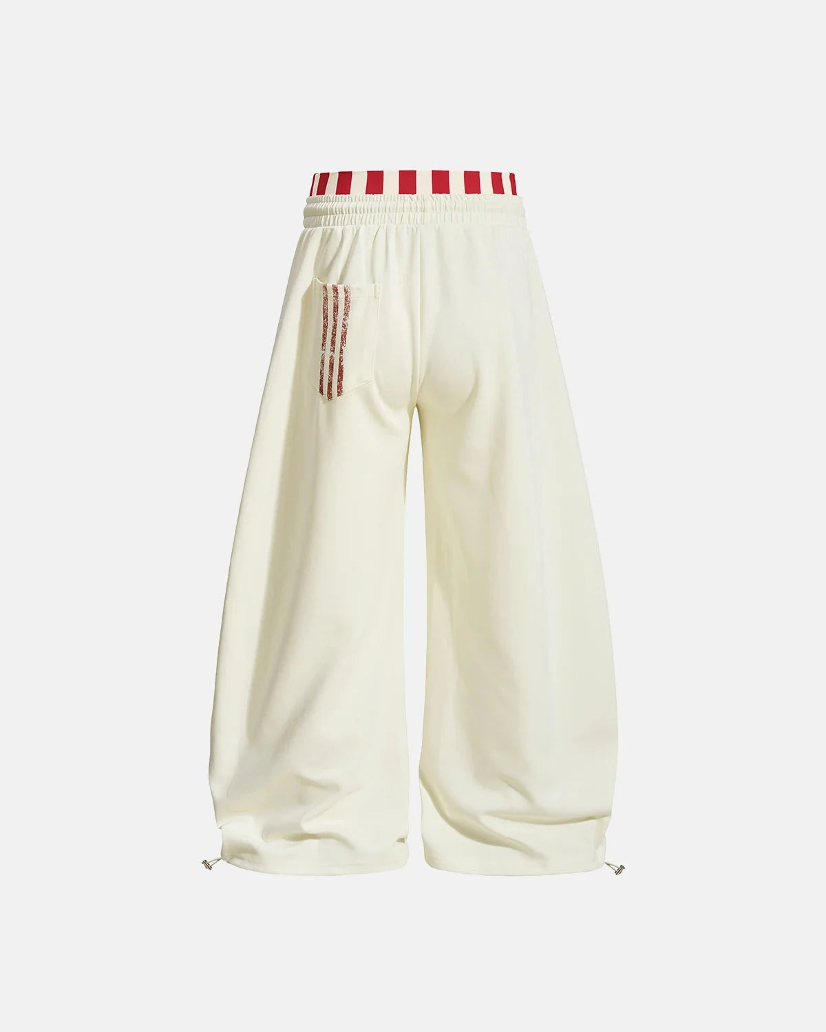 Omygoods Striped Graphic Barrel Sweatpants
