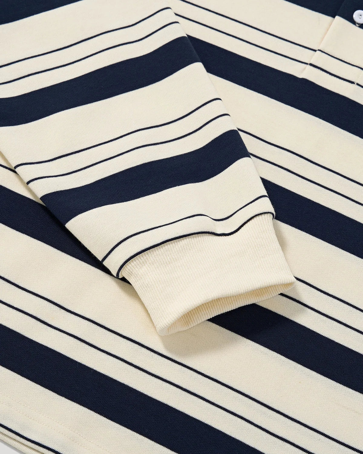 Omygoods Striped Rugby Polo Shirt