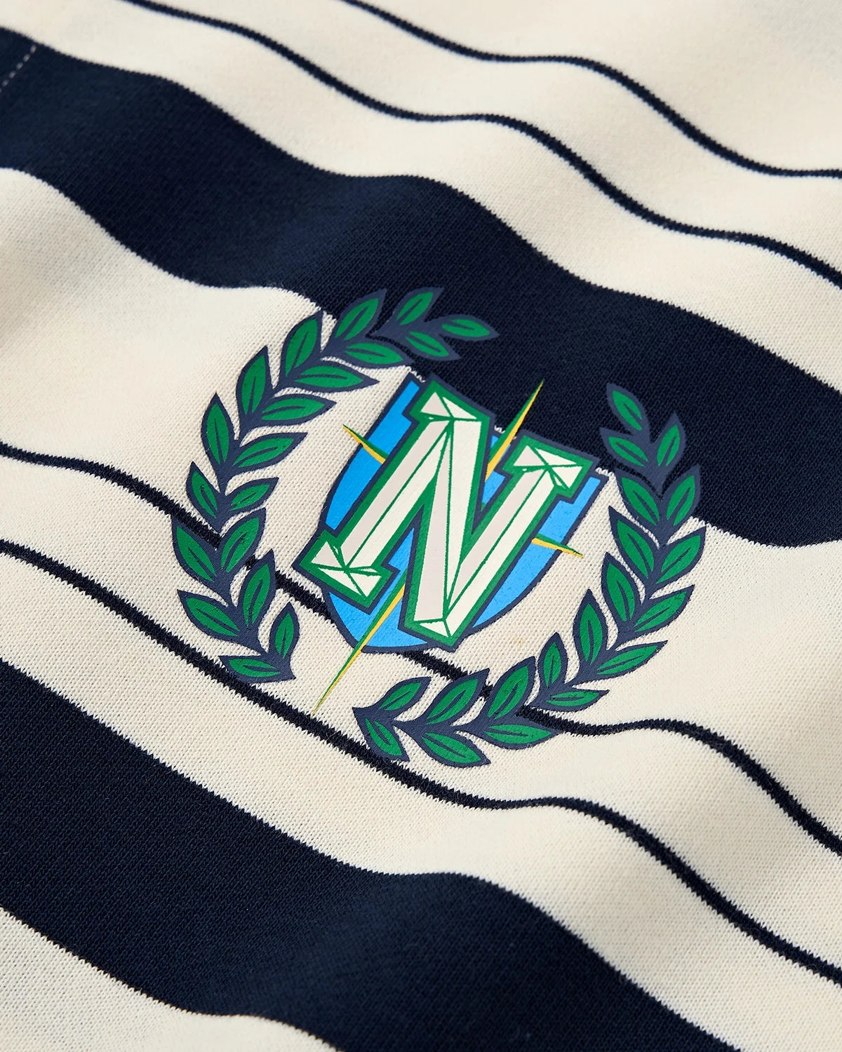 Omygoods Striped Rugby Polo Shirt