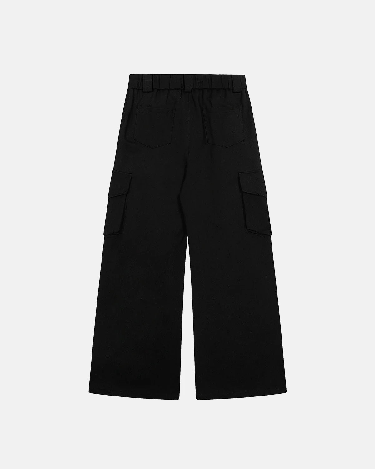 Omygoods Structured Wide Leg Cargo Pants
