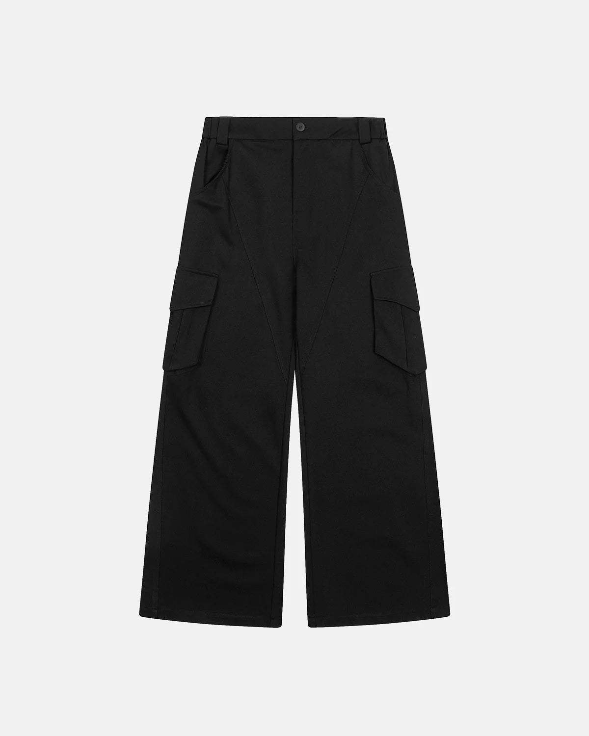 Omygoods Structured Wide Leg Cargo Pants
