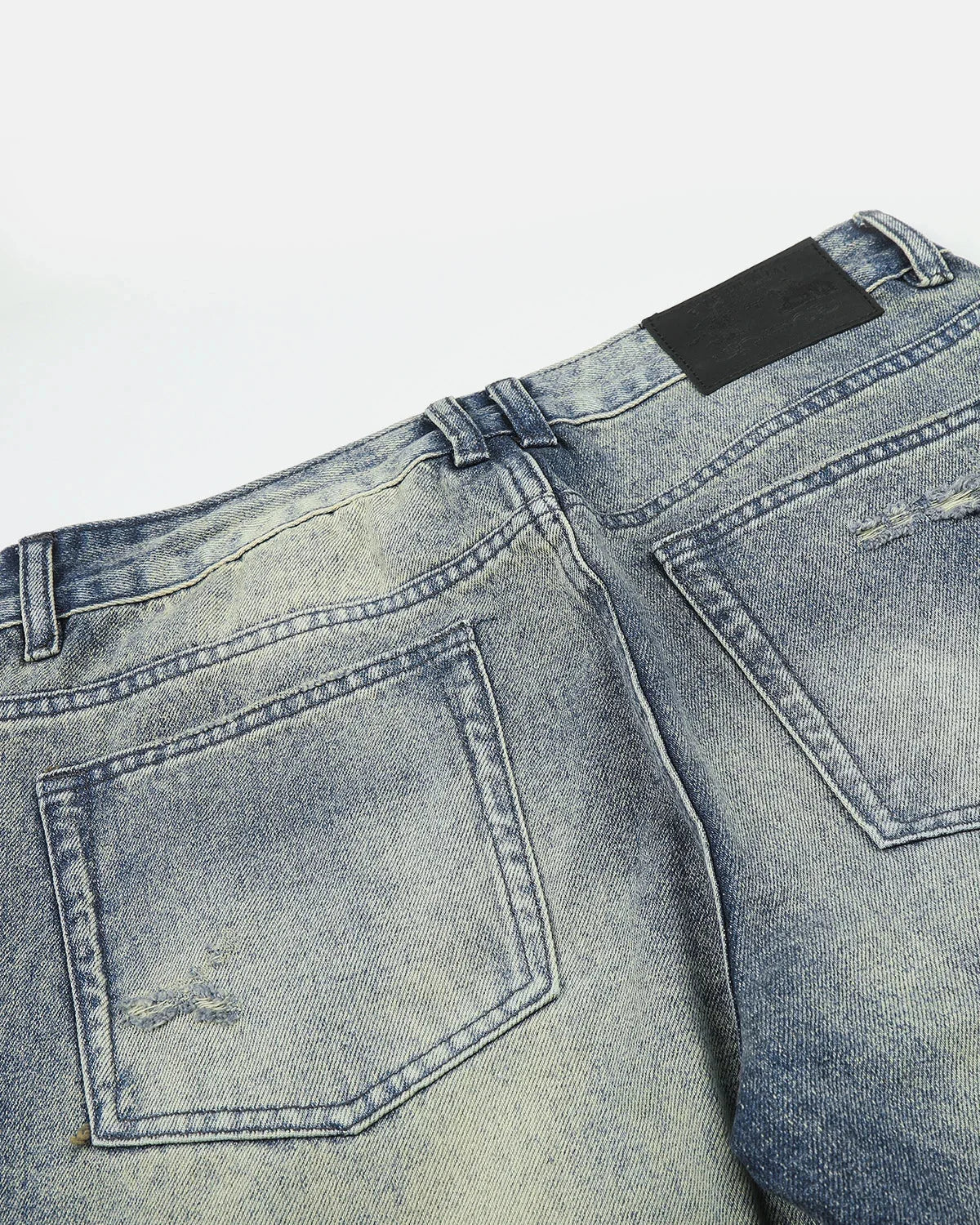 Omygoods Stud Distressed Bootcut Jeans