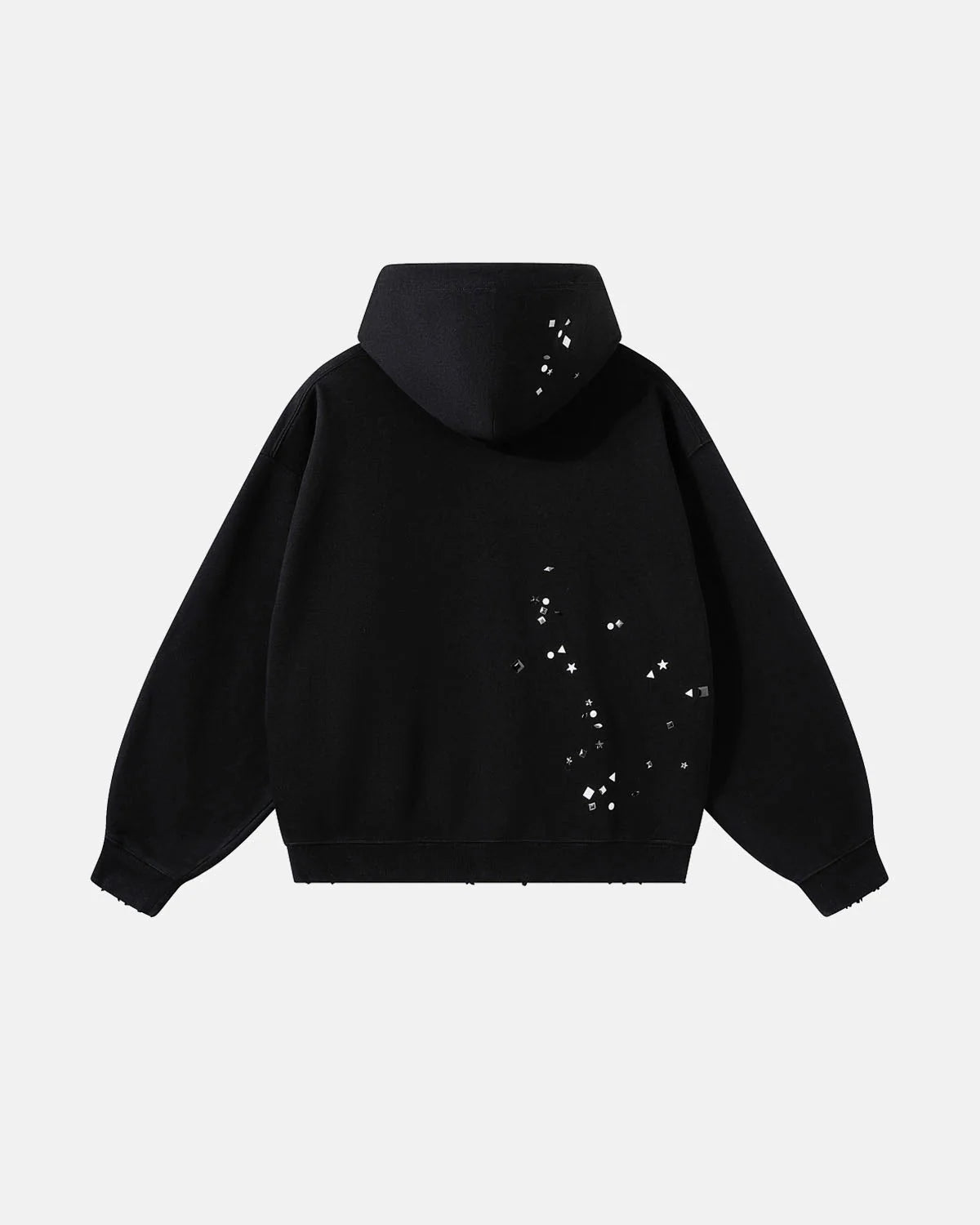 Omygoods Studded Boxy Pullover Hoodie