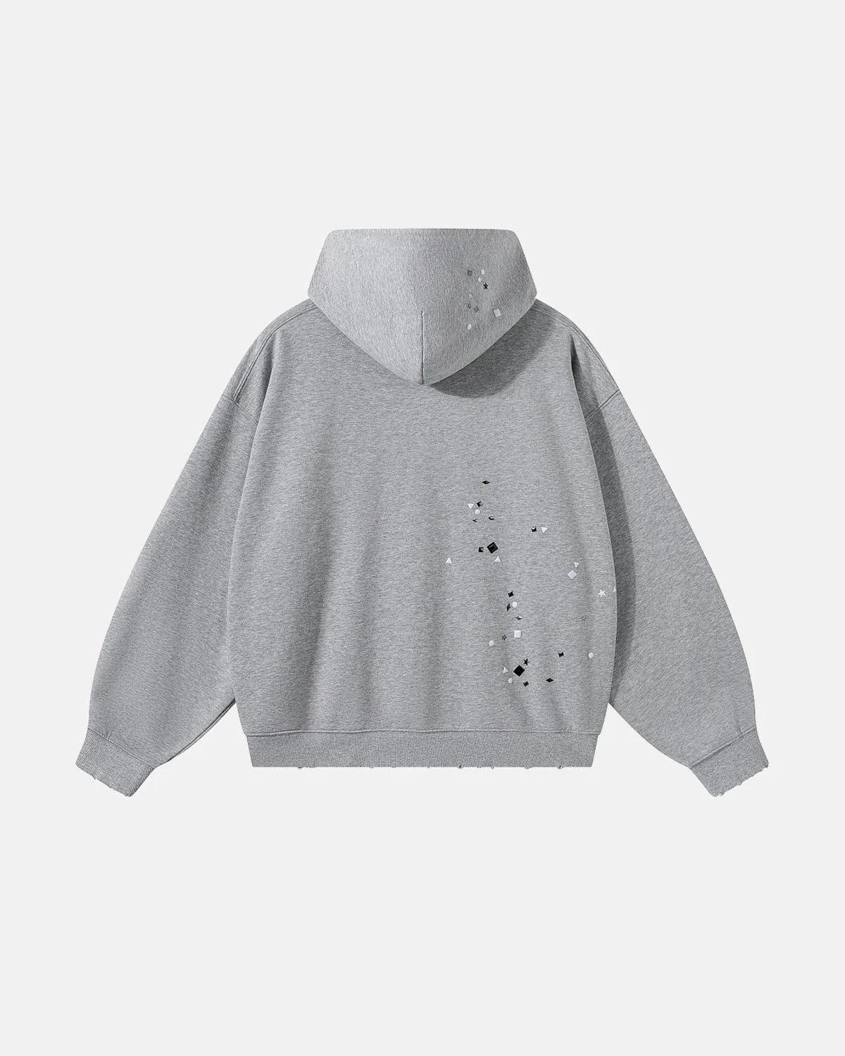 Omygoods Studded Boxy Pullover Hoodie