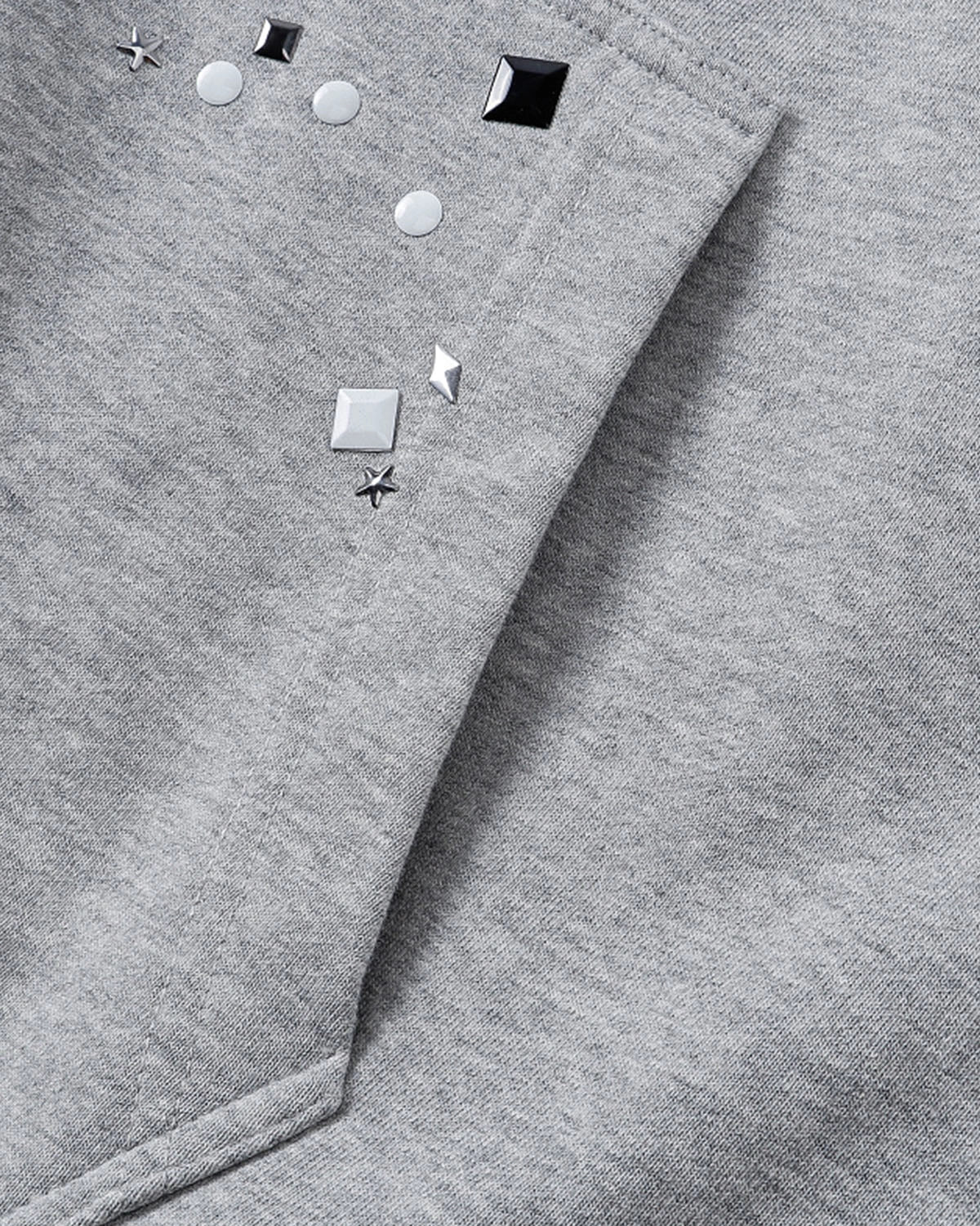 Omygoods Studded Boxy Pullover Hoodie