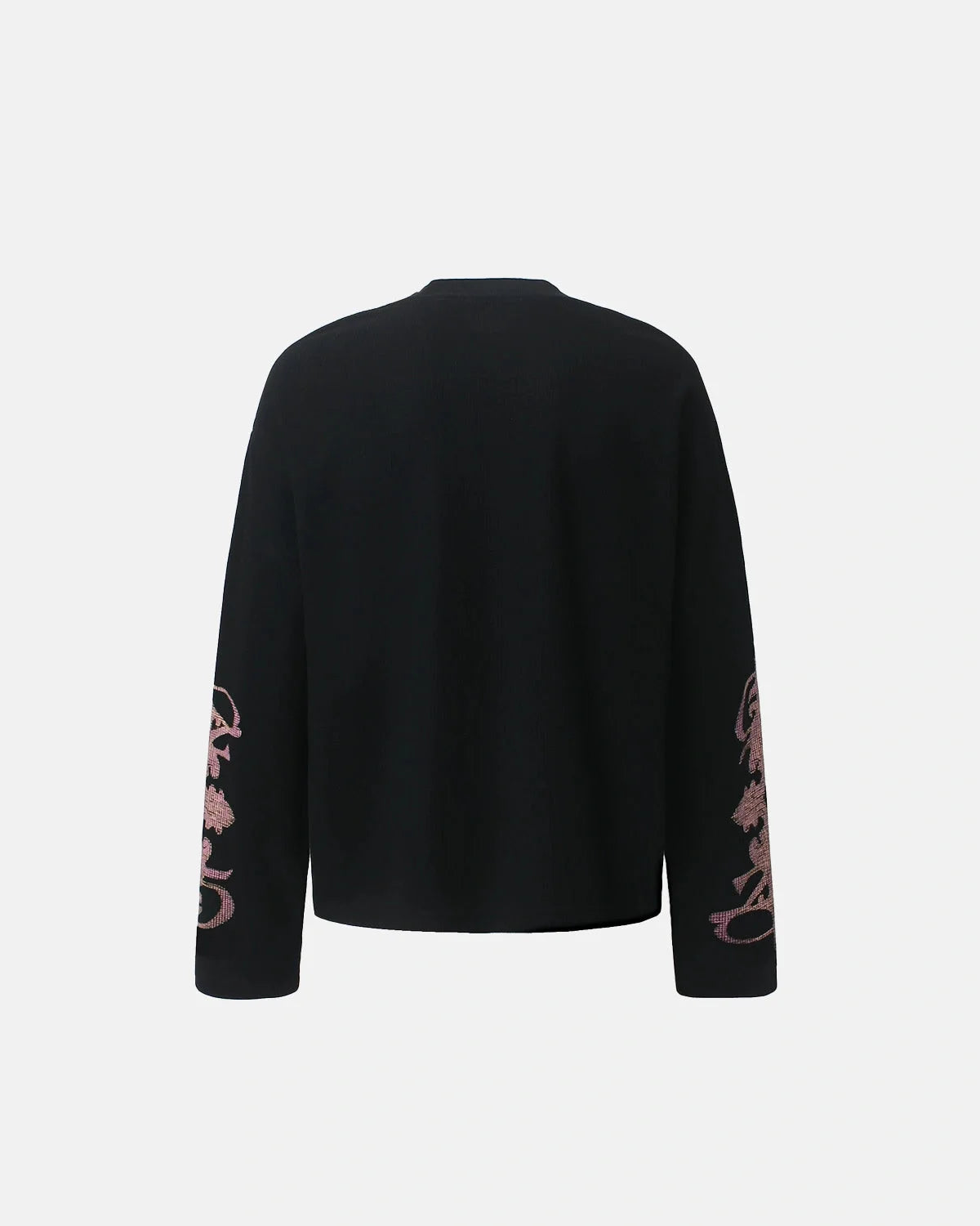 Omygoods Studded Gothic Cross Waffle Long Sleeve T-Shirt