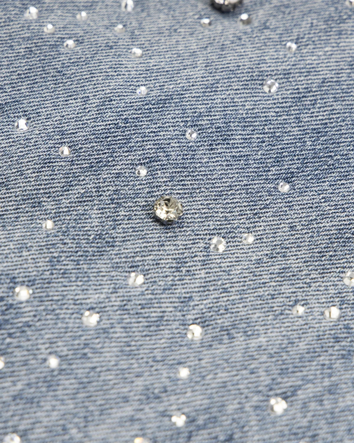 Omygoods Studded Rhinestone Baggy Jeans