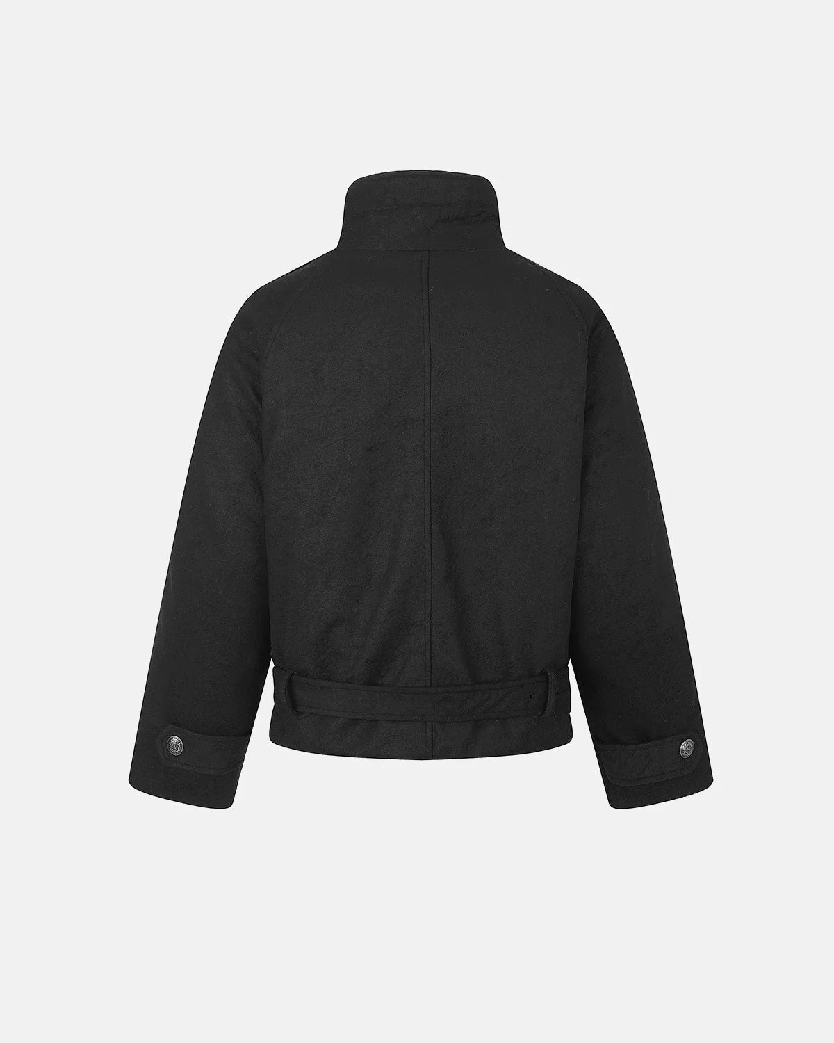 Omygoods Suede Faux Fur Padded Jacket