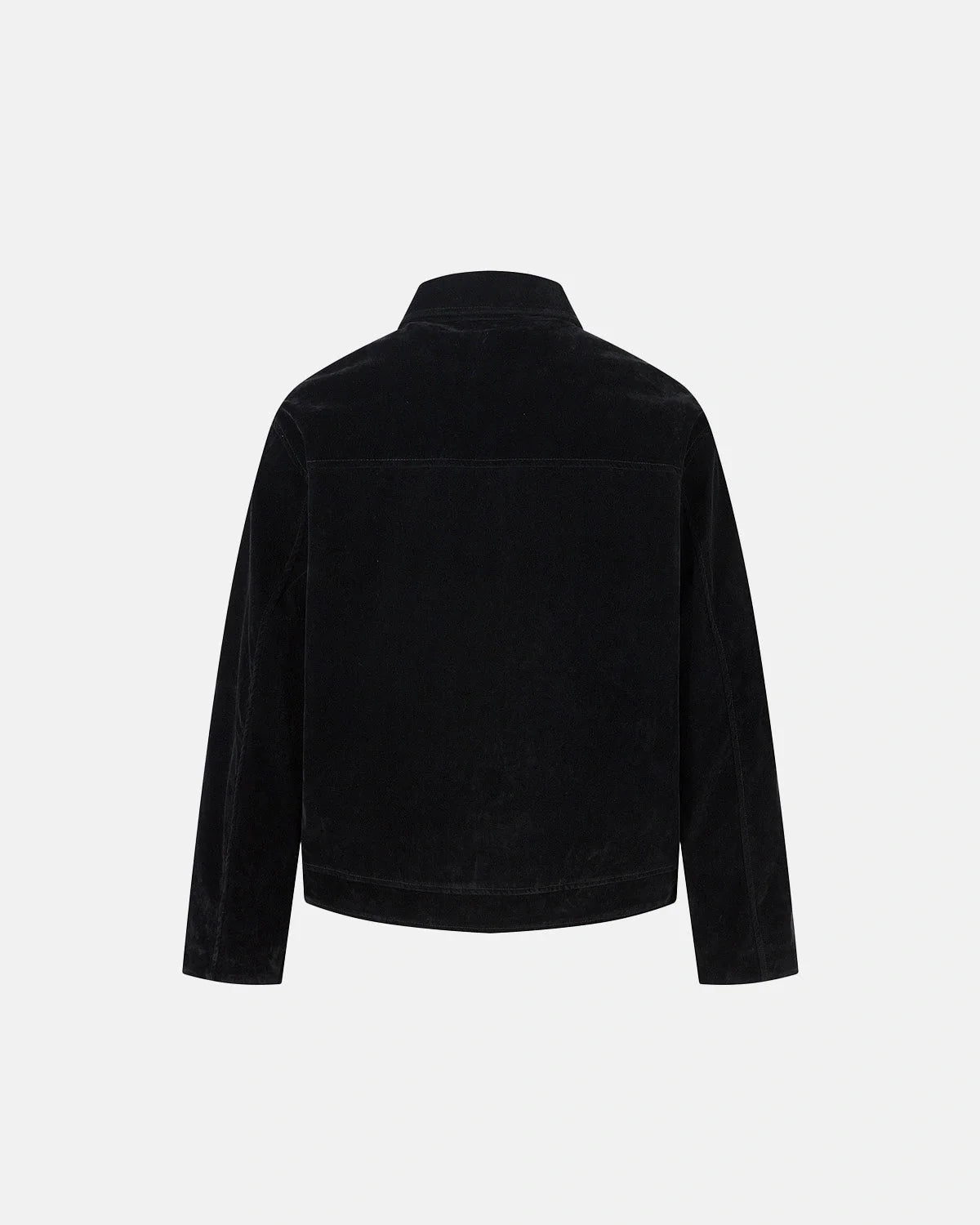 Omygoods Suede Metal Clasp Boxy Jacket