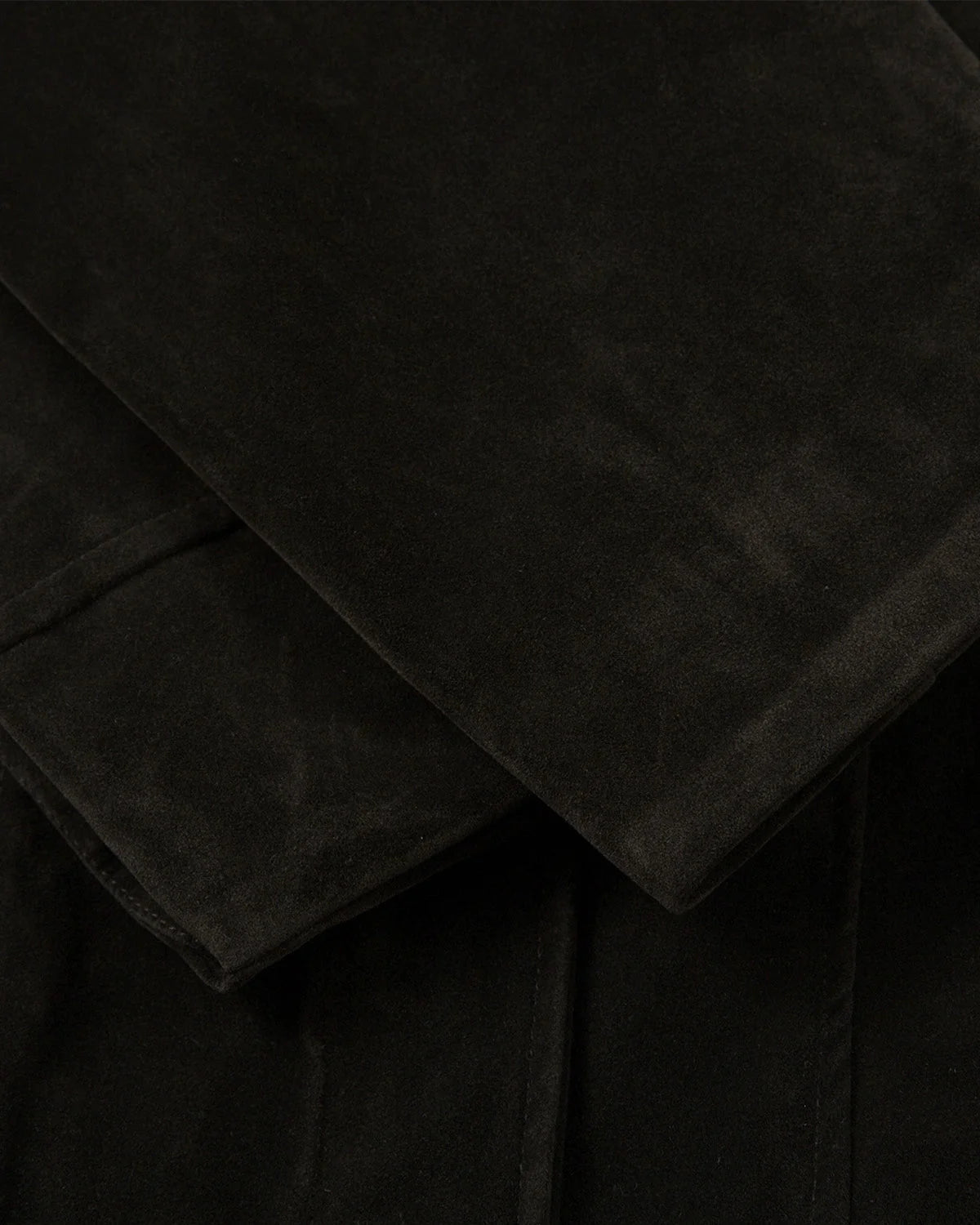 Omygoods Suede Metal Clasp Boxy Jacket