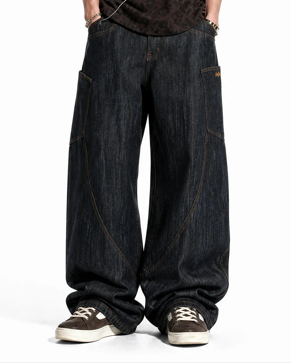 Omygoods Super Raw Barrel Jeans