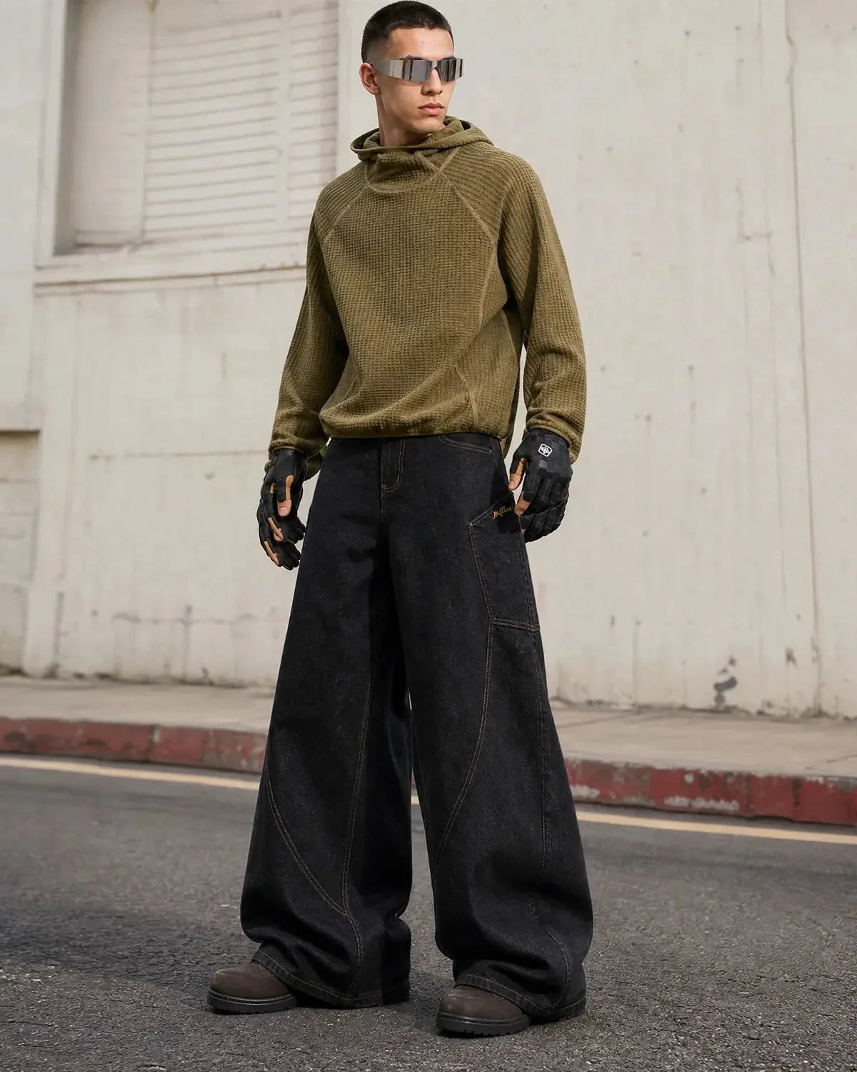 Omygoods Super Raw Barrel Jeans