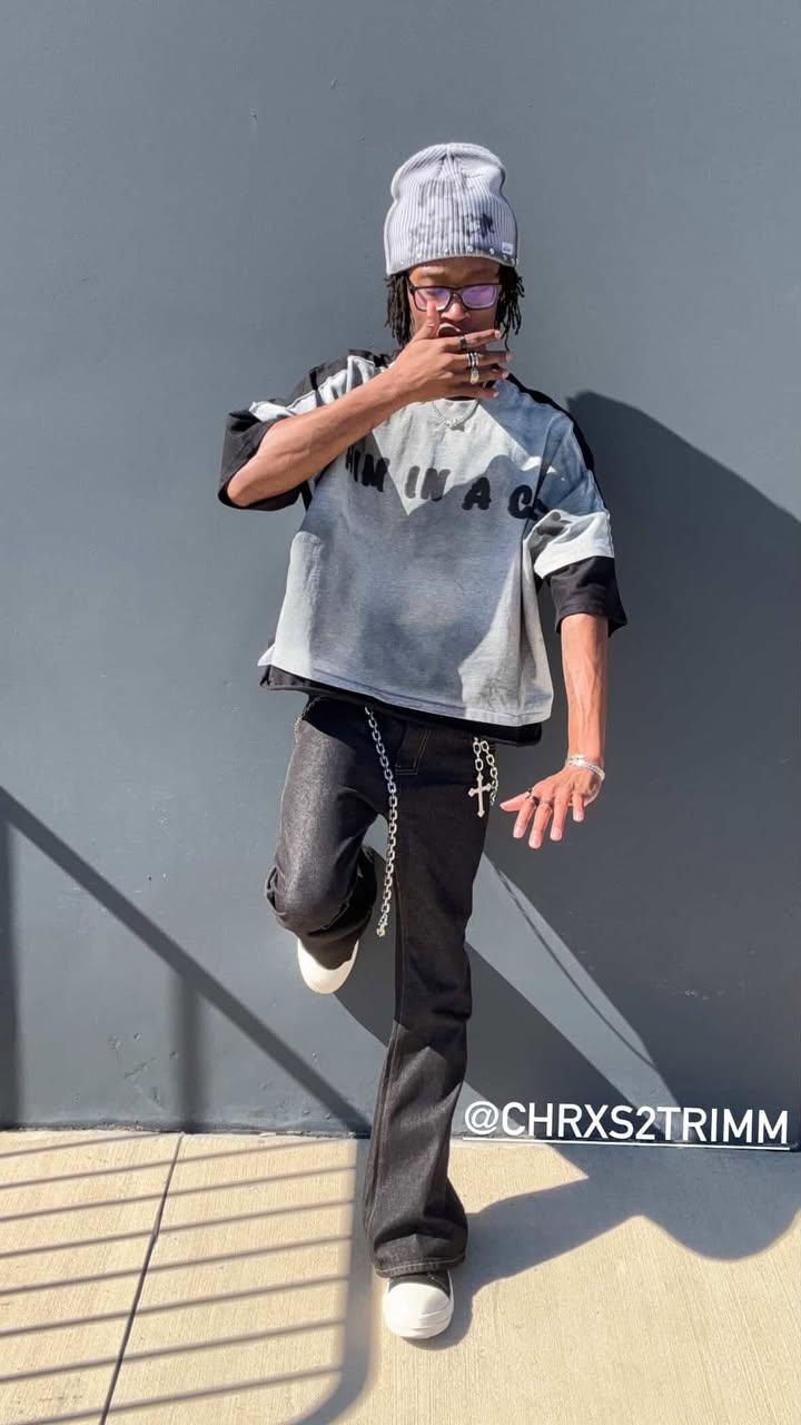 Omygoods Super Raw Flared Baggy Jeans