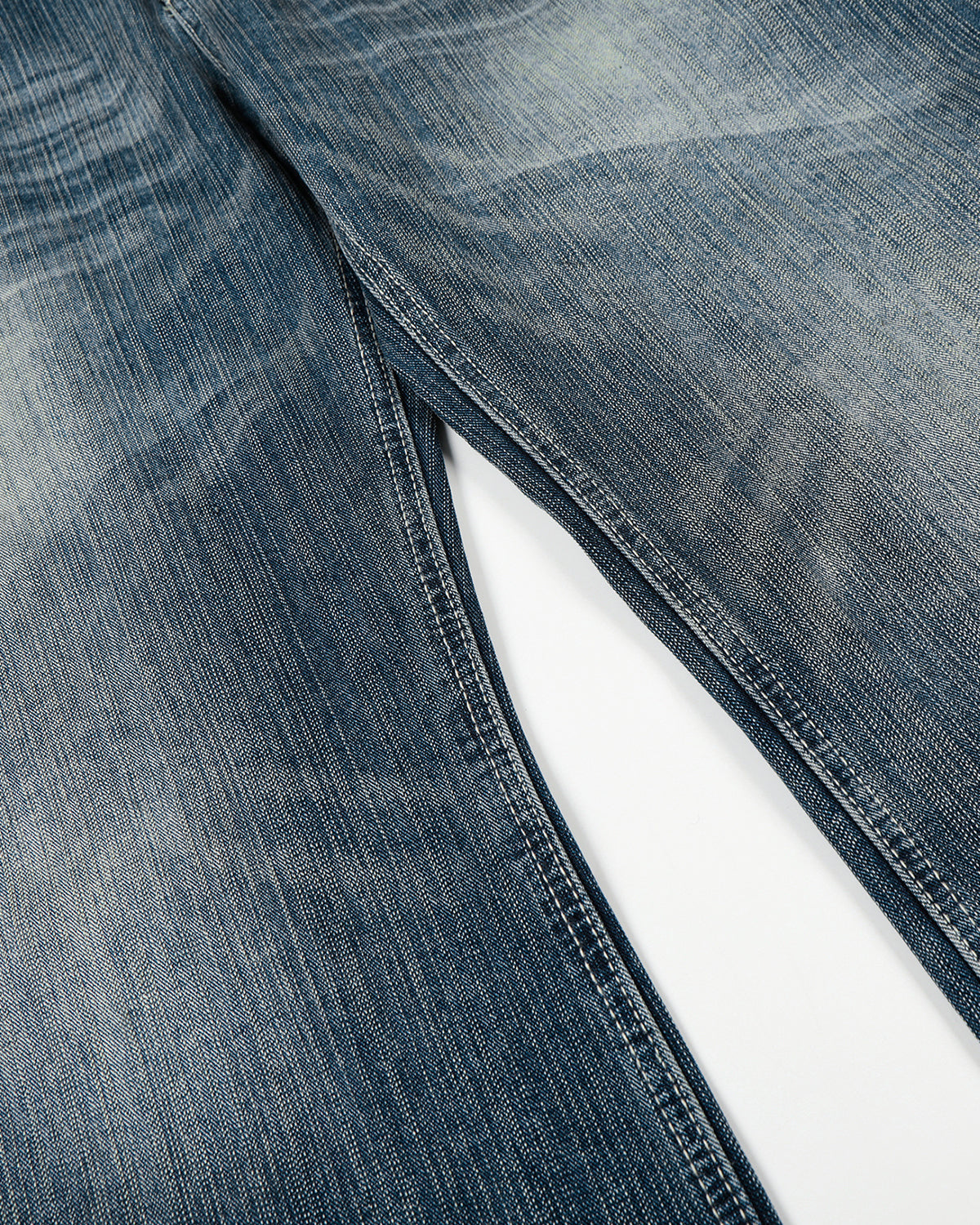 Omygoods Textured Bamboo Weave Denim Jeans