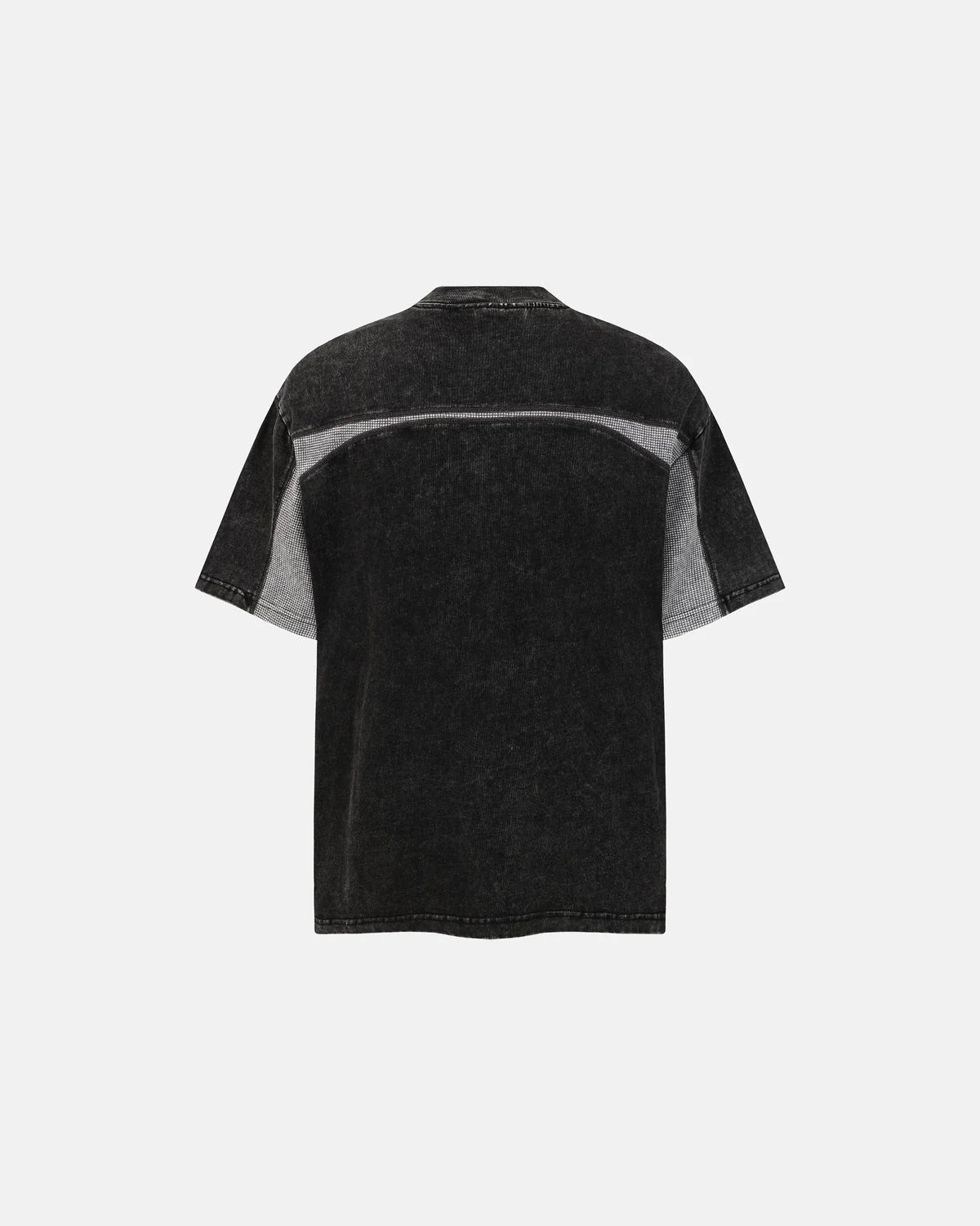 Omygoods Textured Patchwork Washed T-Shirt