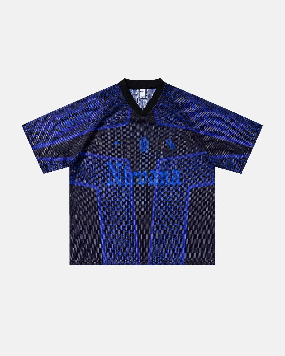 Omygoods Tribal Pattern Mesh Jersey