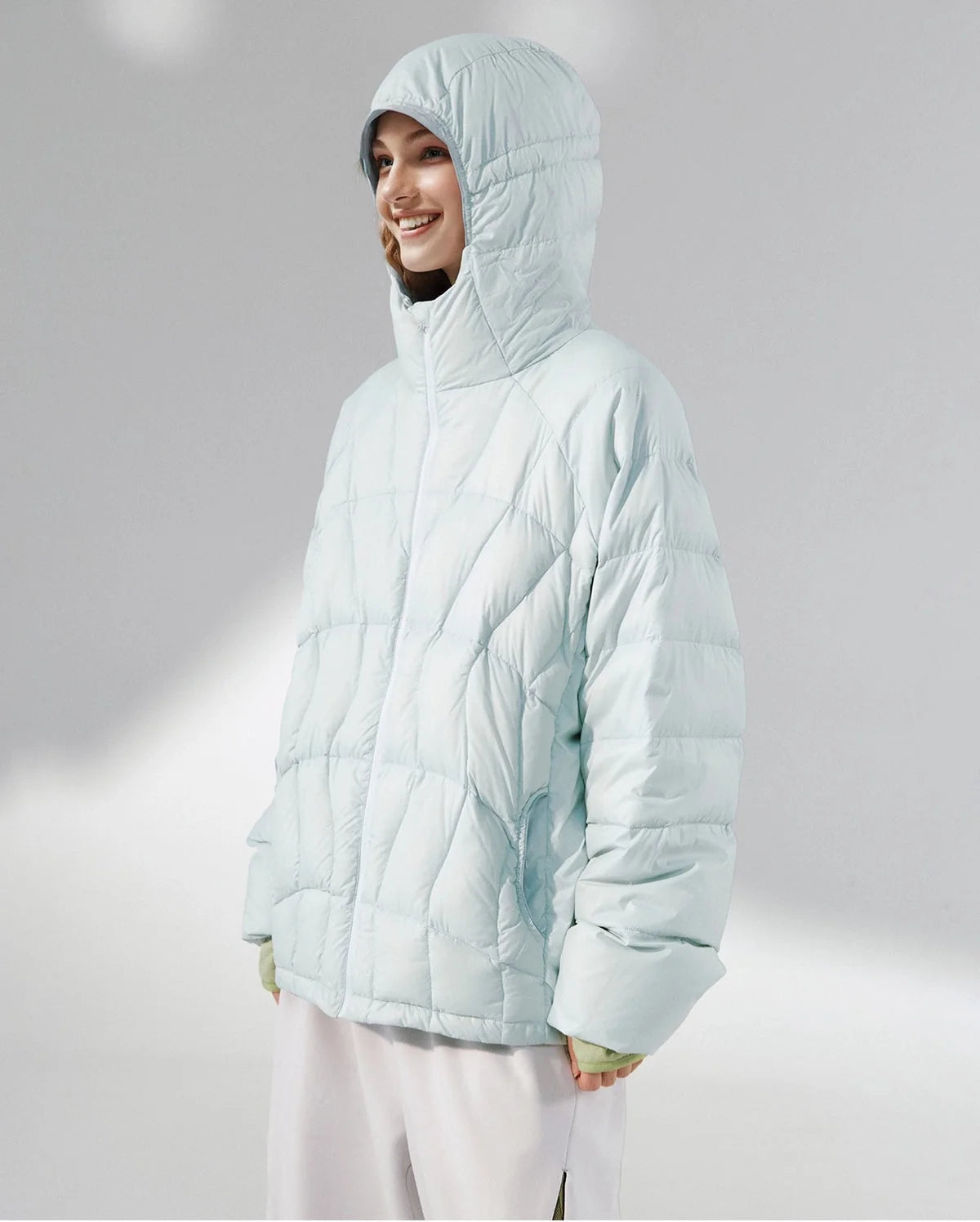 Omygoods Ultra-Light Hooded Down Jacket