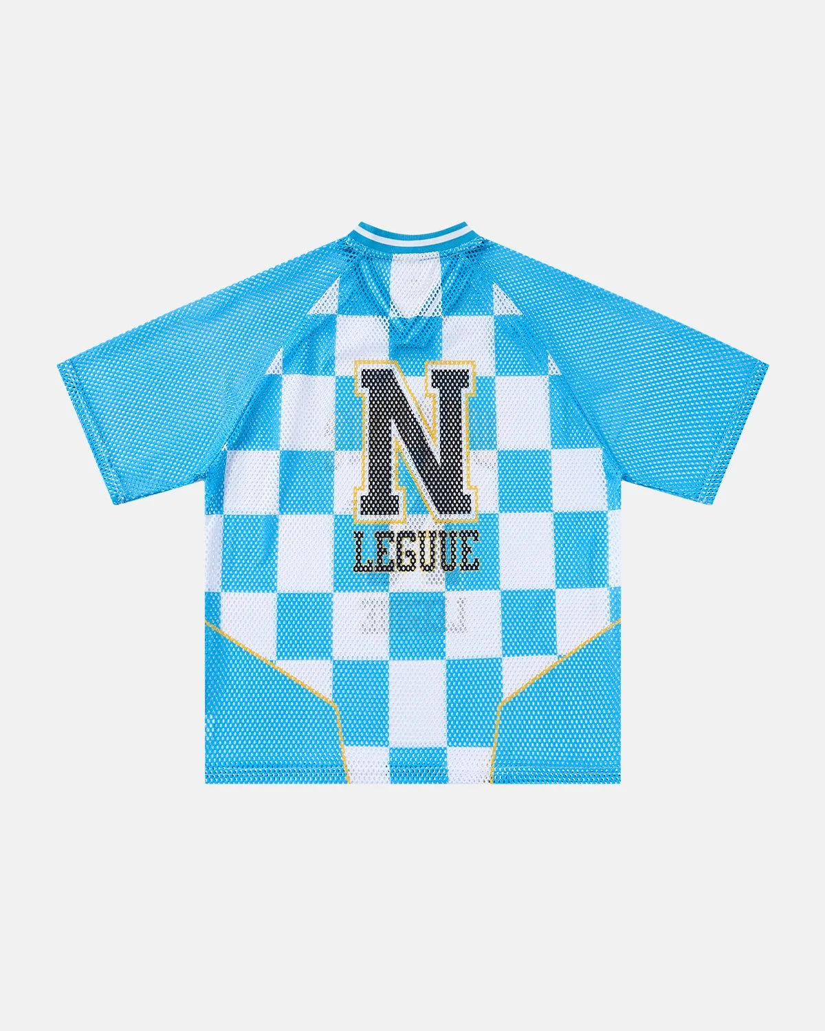 Omygoods Varsity Checkerboard Mesh Jersey