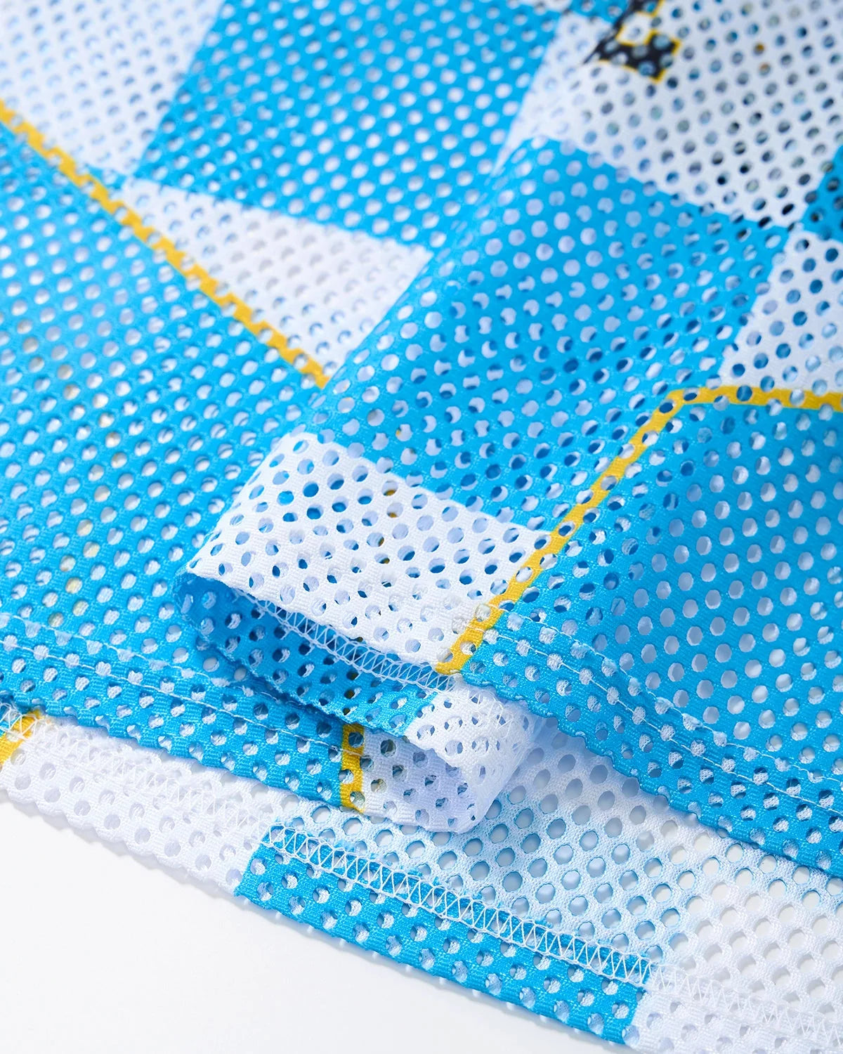 Omygoods Varsity Checkerboard Mesh Jersey