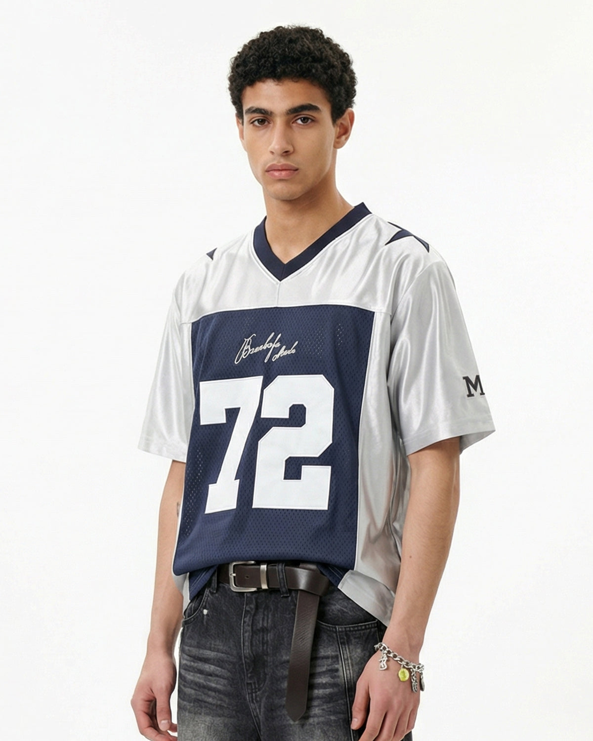 Omygoods Vintage 72 Mesh Football Jersey