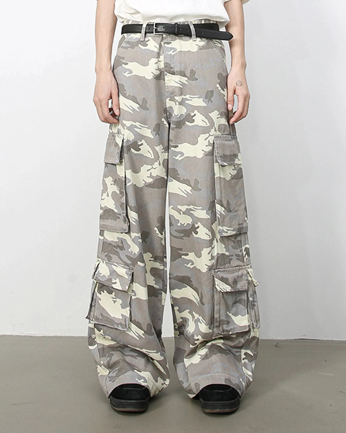 Omygoods Vintage Camo Cargo Pants