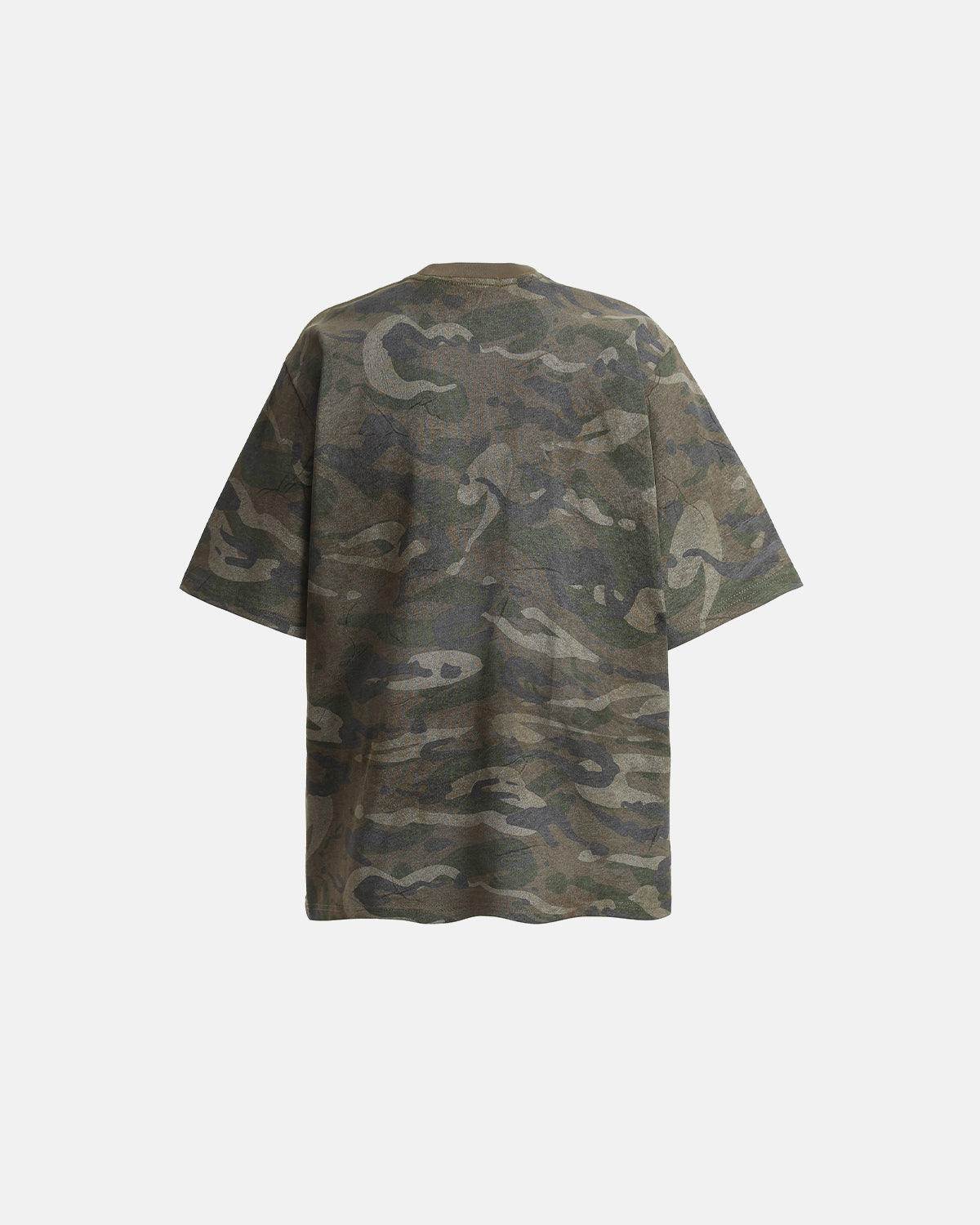 Omygoods Vintage Camo Patch Graphic T-Shirt