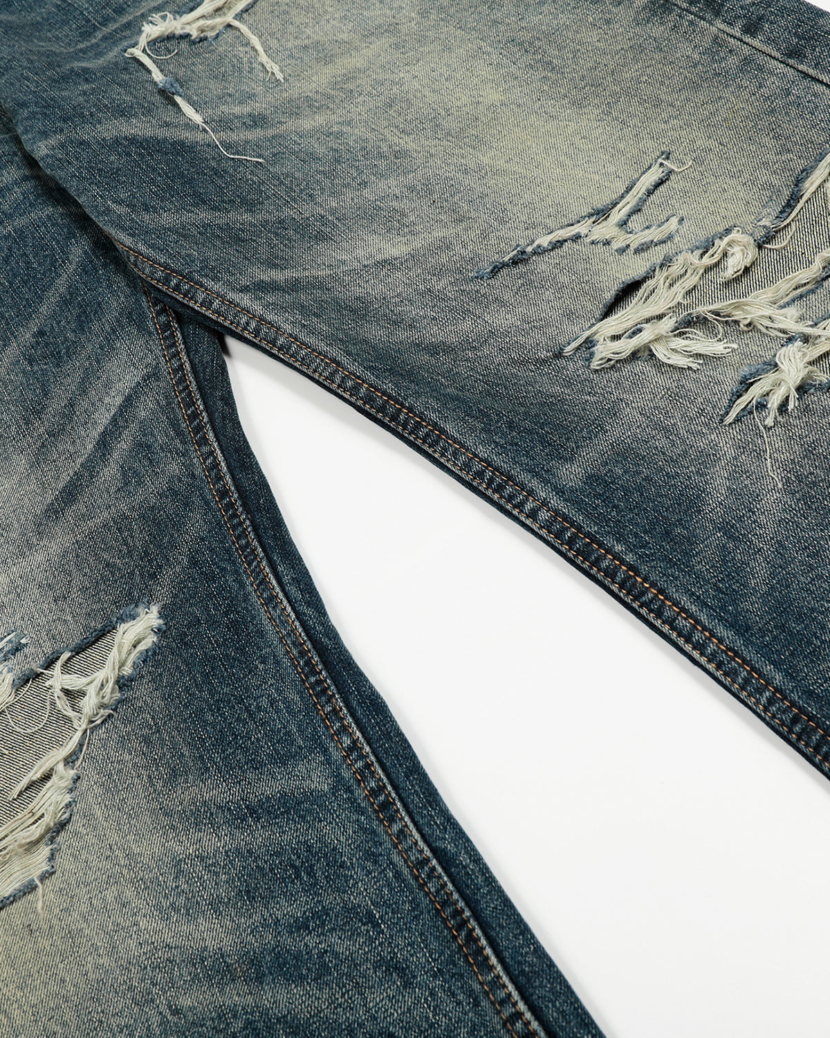 Omygoods Vintage Distressed Baggy Jeans