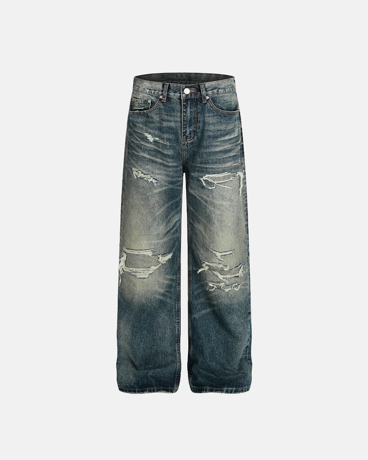 Omygoods Vintage Distressed Baggy Jeans