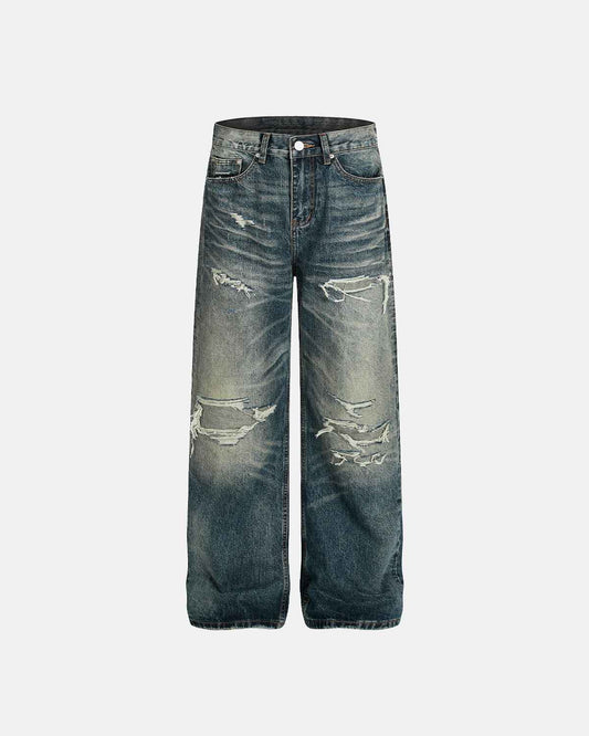 Omygoods Vintage Distressed Baggy Jeans