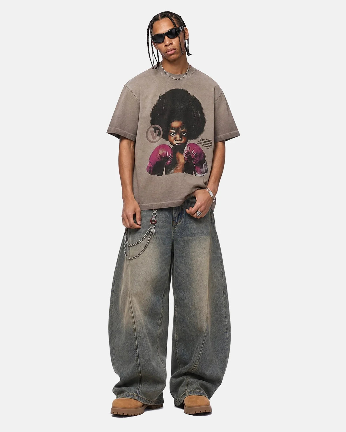 Omygoods Vintage Graphic Oversize Tee
