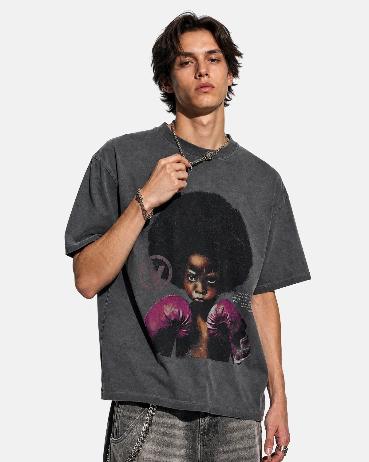 Omygoods Vintage Graphic Oversize Tee