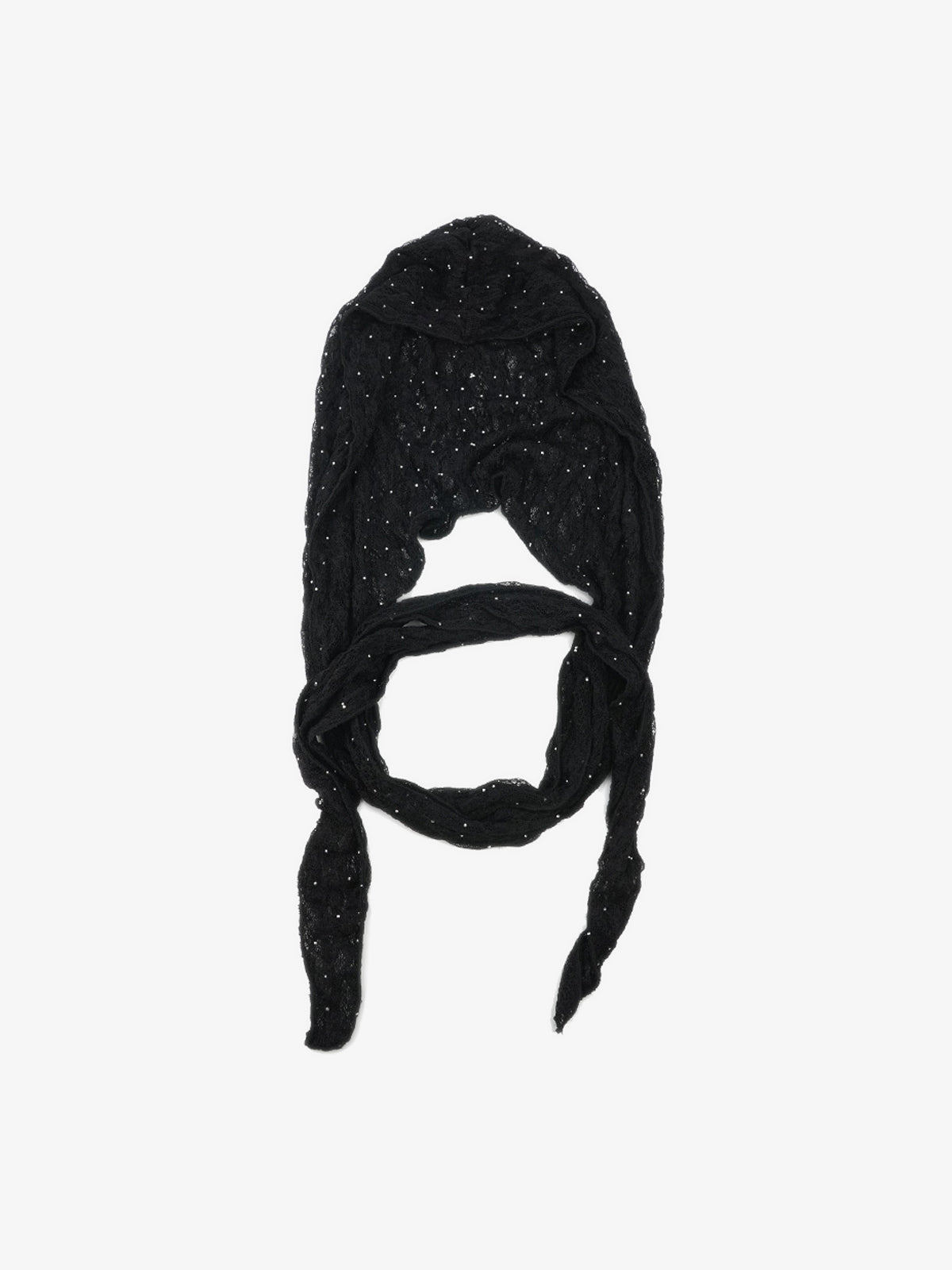 Omygoods Vintage Lace Hollow Crochet Long Strap Headscarf Hat